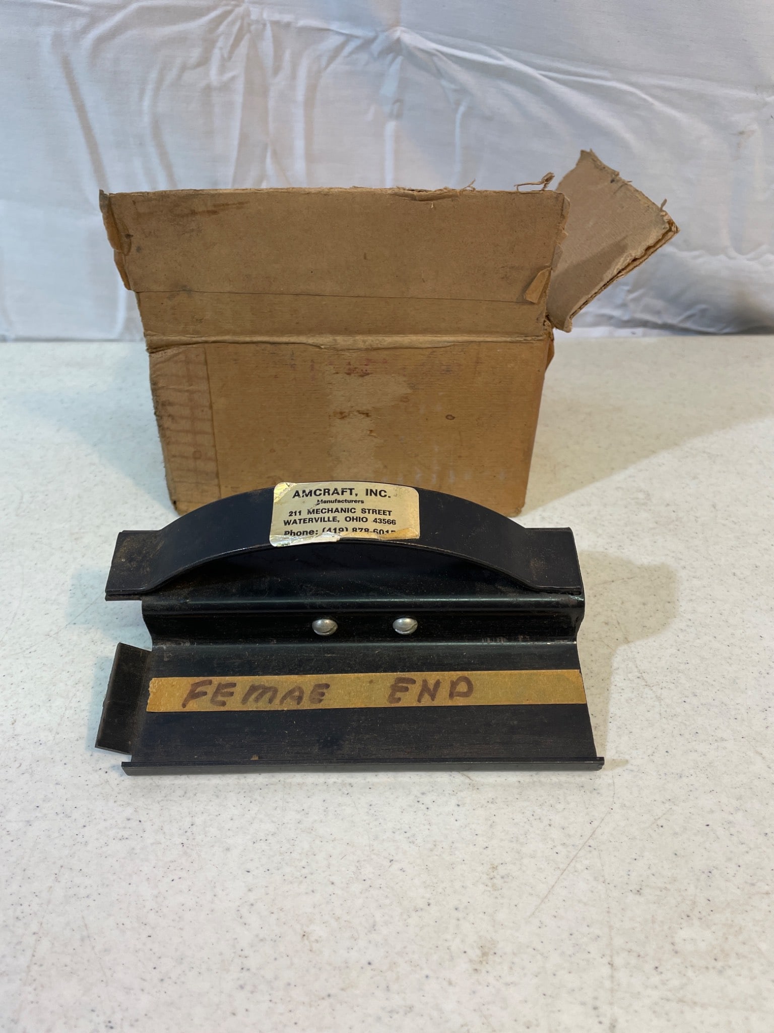 AlcoAPT Inc Tool/Component With Original Packaging: This item is a tool or component manufactured by AlcoAPT Inc, as indicated on the label. It appears to be a durable metal assembly labeled 'Female End,' potentially for industrial or commercial