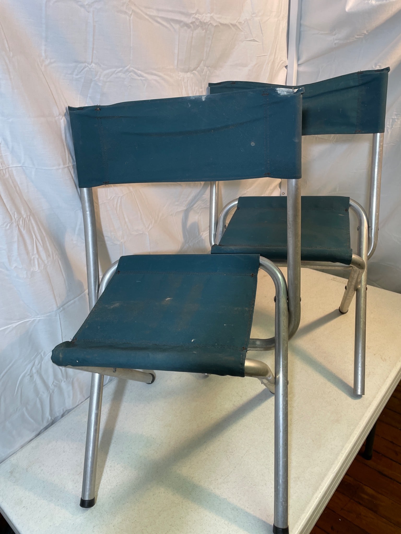 Folding Aluminum Chairs with Canvas Seats and Backs - 2