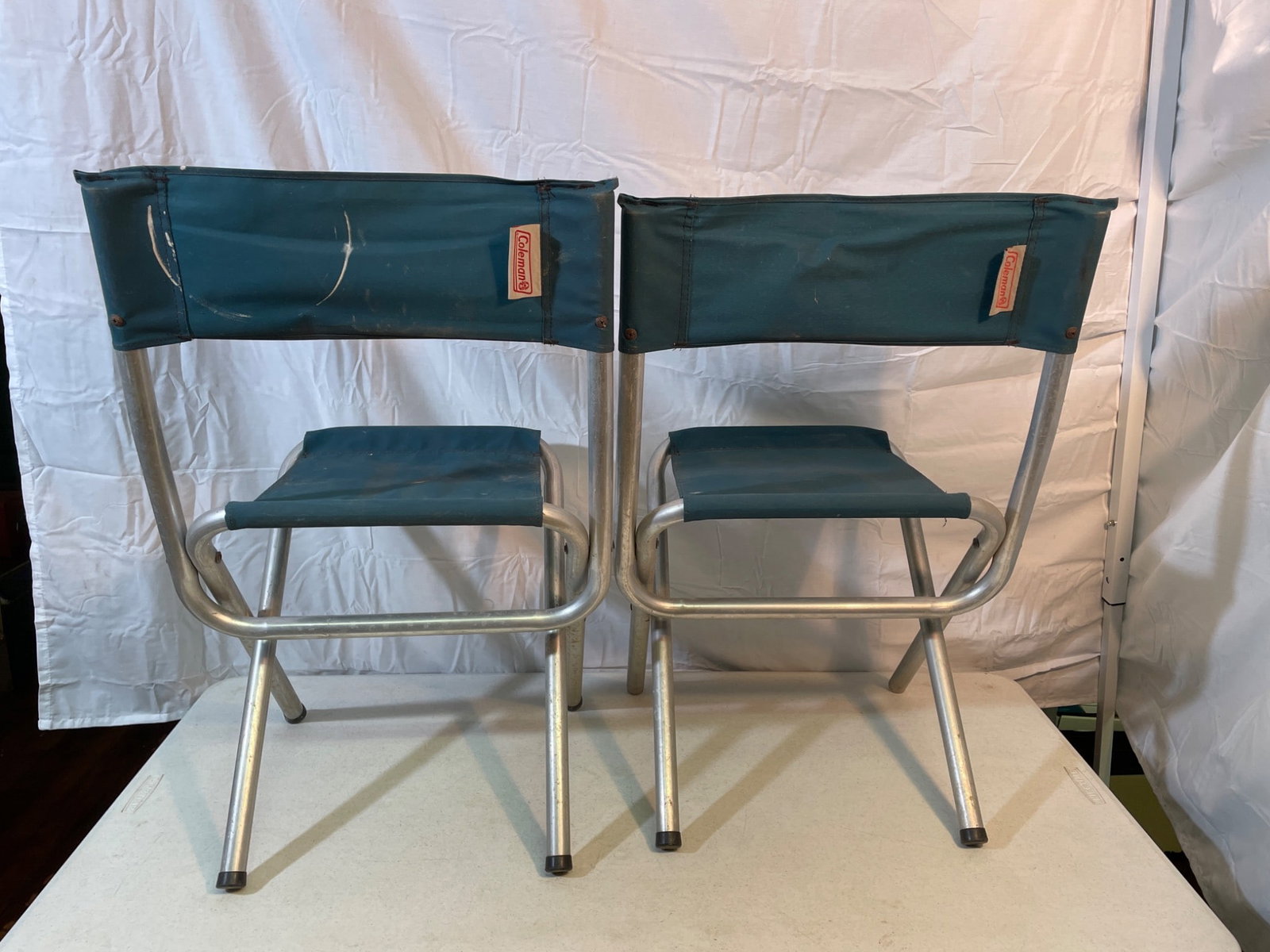 Folding Aluminum Chairs with Canvas Seats and Backs - 3