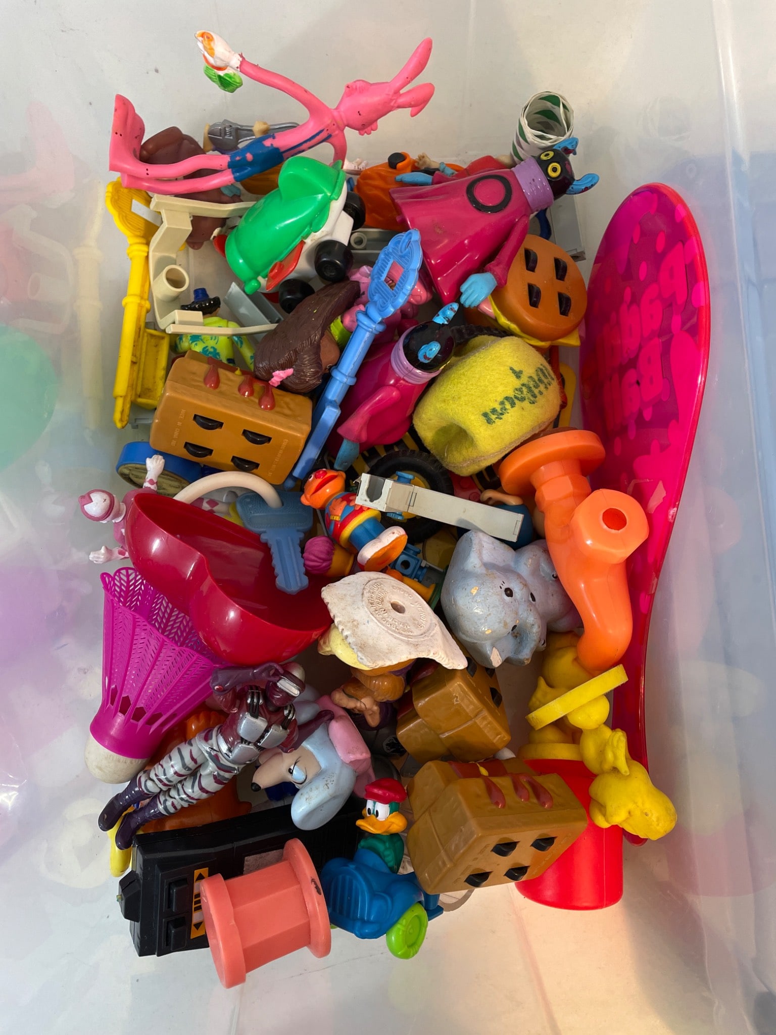 Plastic Toy Assortment With Figures, Accessories, and Loose Pieces - 2