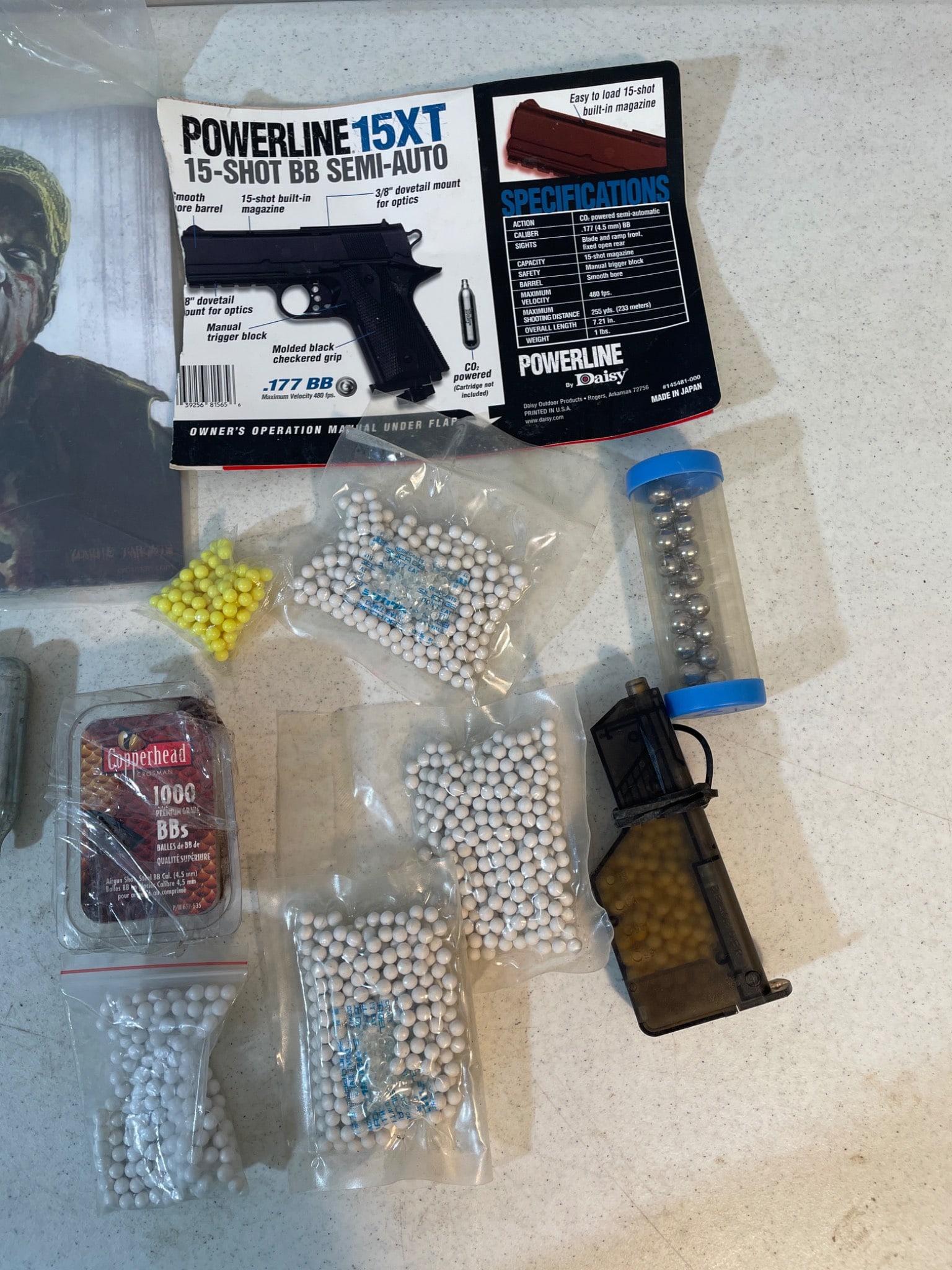 Daisy PowerLine 15XT Semi-Auto BB Gun with Accessories and CO2 Cartridges - 3