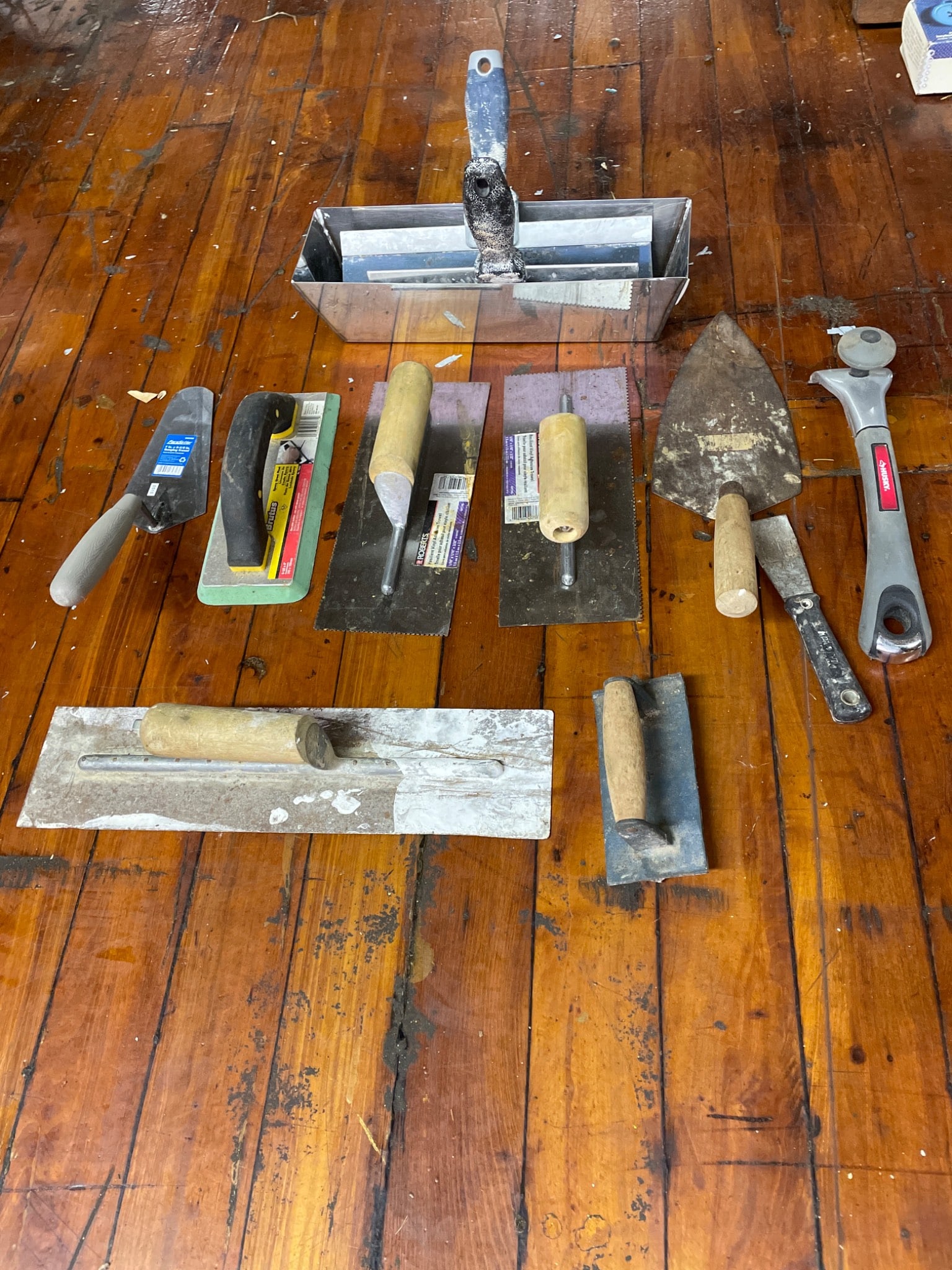 Seven Masonry and Trowel Tools With Multi-Use Wrench - 2
