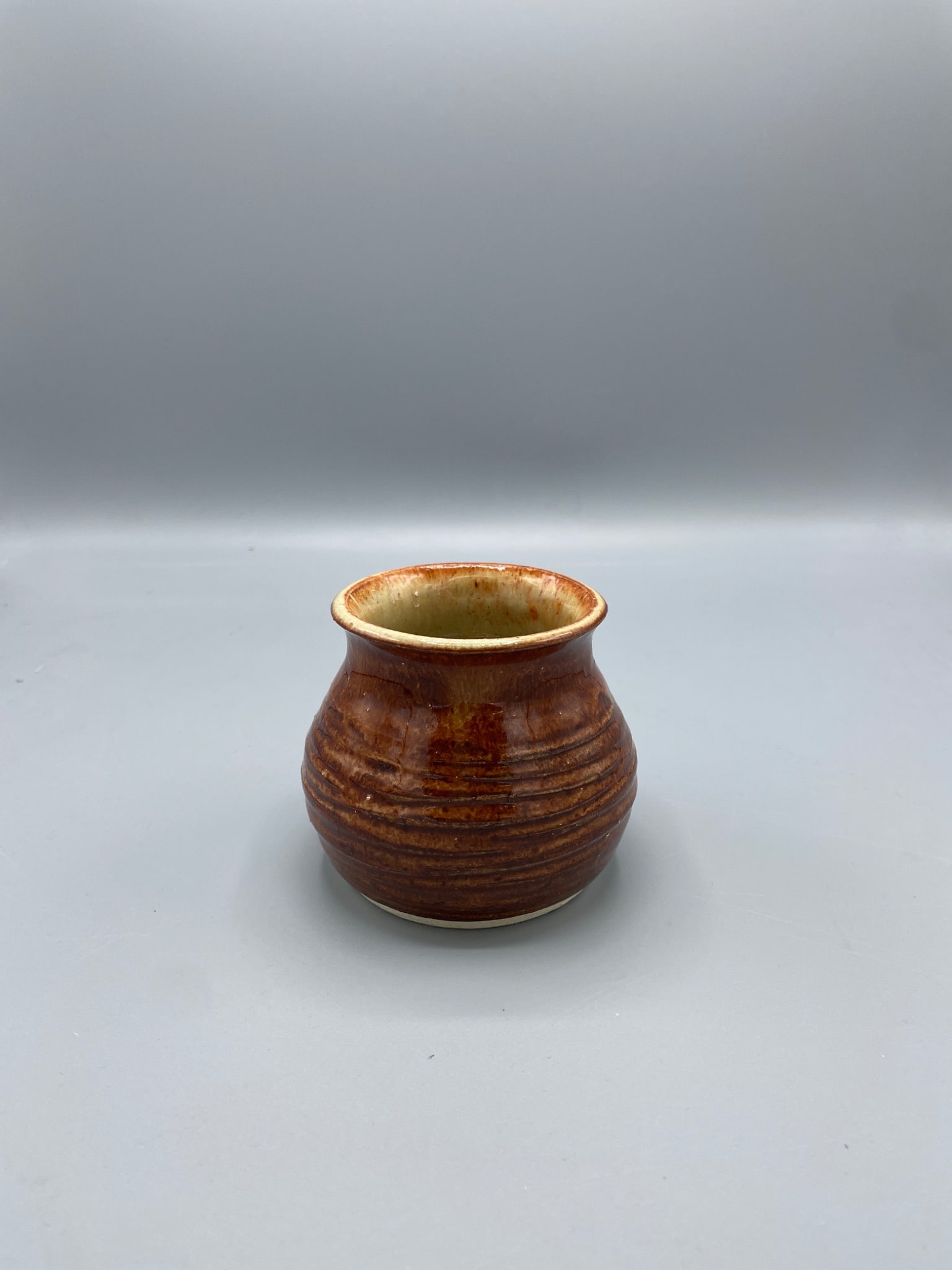 Handmade Stoneware Pot with Glazed Finish and Signed Base (1 of 5)