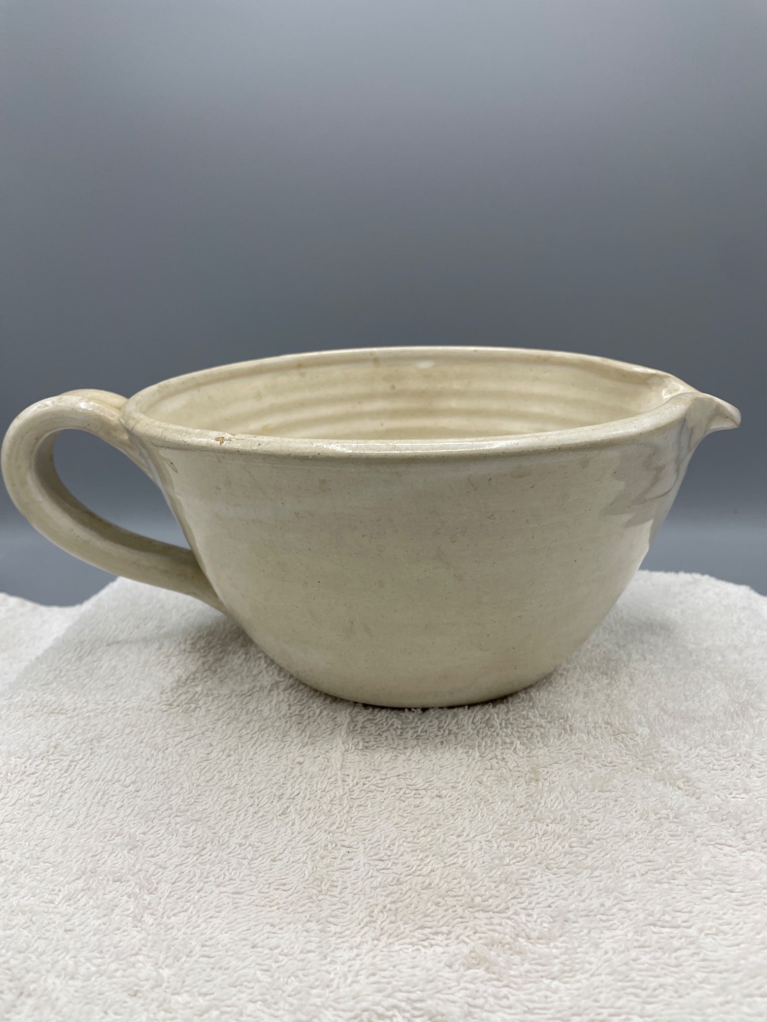 Handmade Ceramic Batter Bowl From Seagrove, NC, Signed And Dated - 2