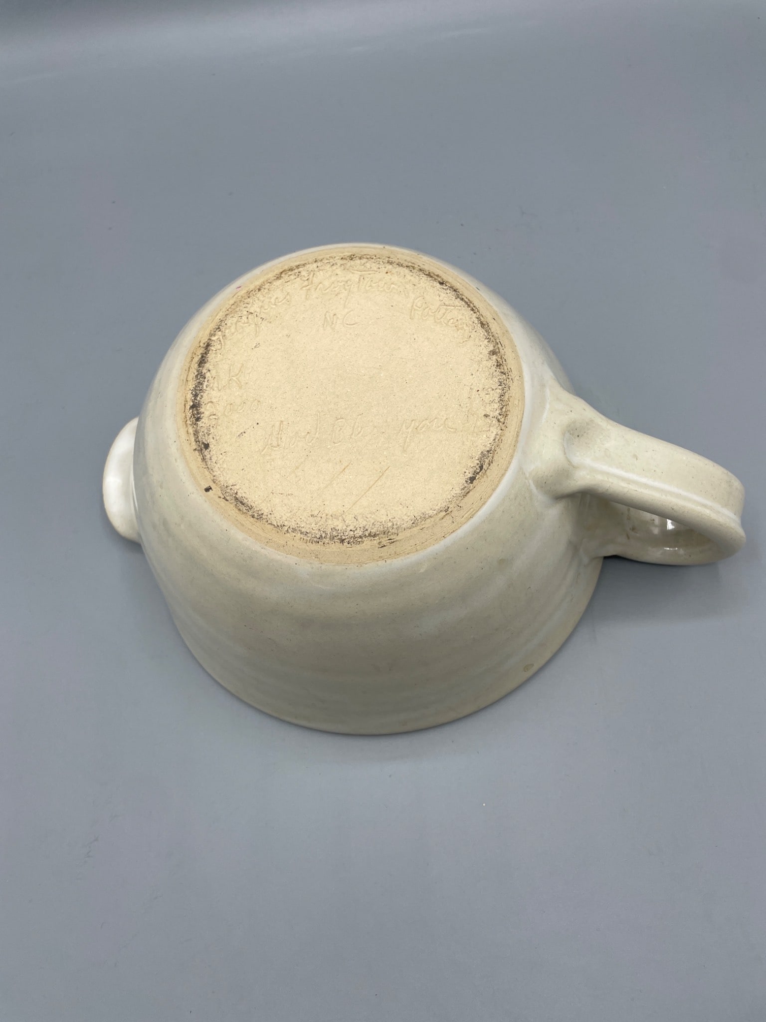 Handmade Ceramic Batter Bowl From Seagrove, NC, Signed And Dated - 5