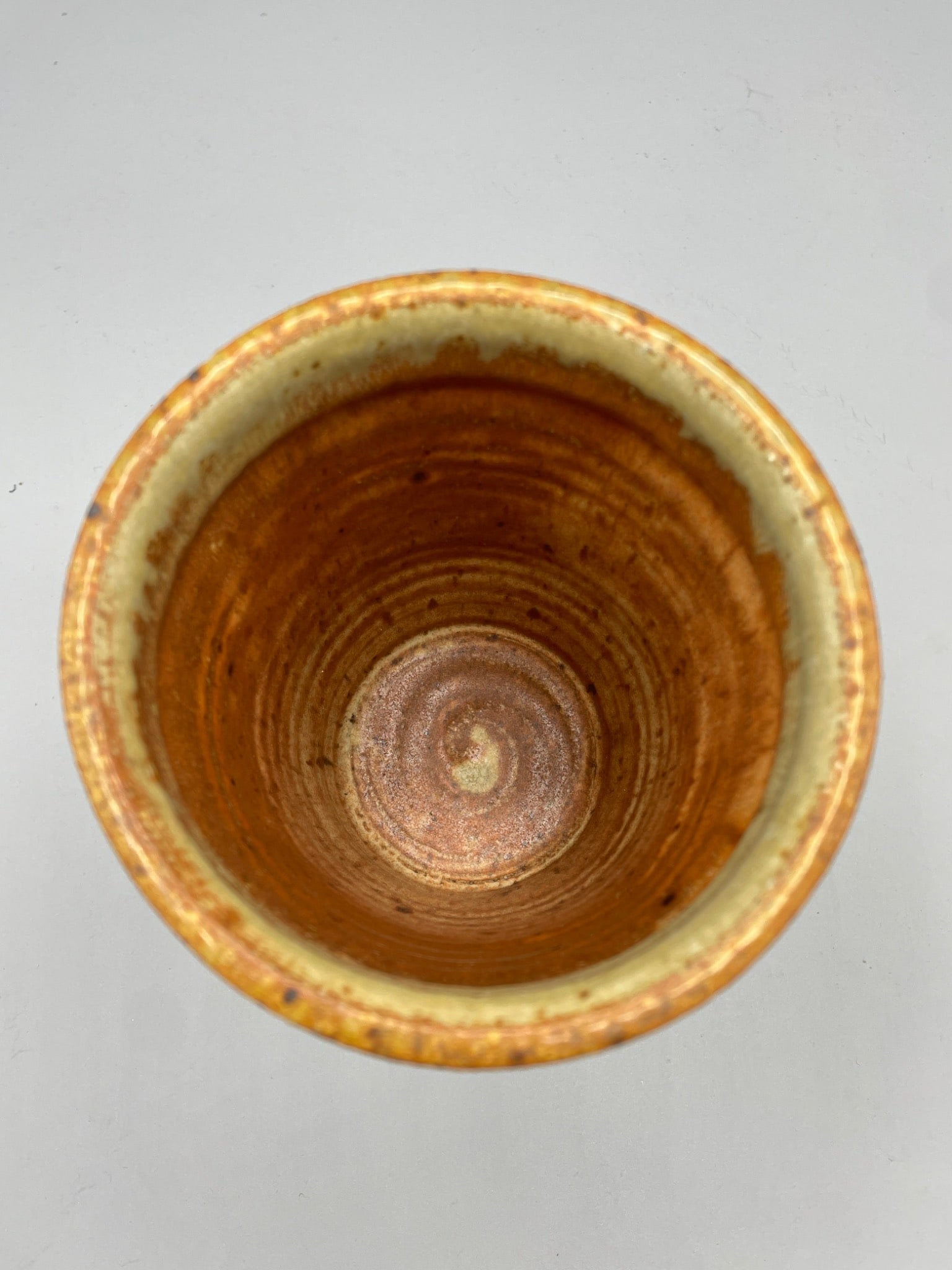 Stoneware Cup with Glazed Finish and Stamped Base - 7