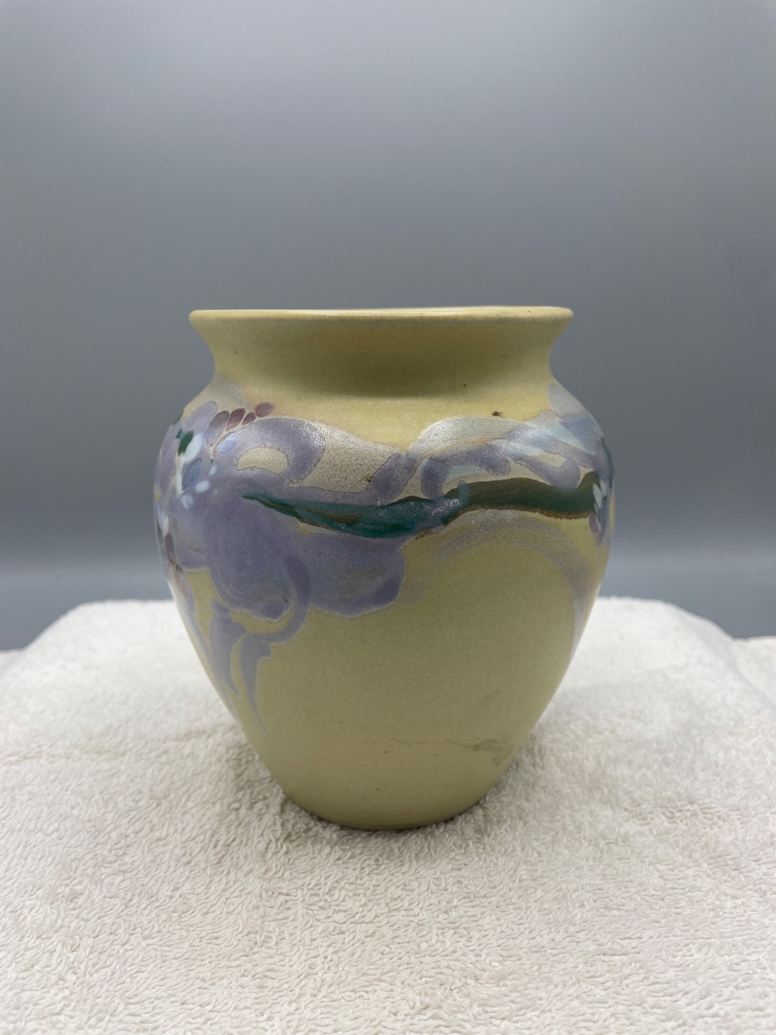 Handcrafted Ceramic Vase With Painted Floral Motif and Artist Signature (1 of 6)