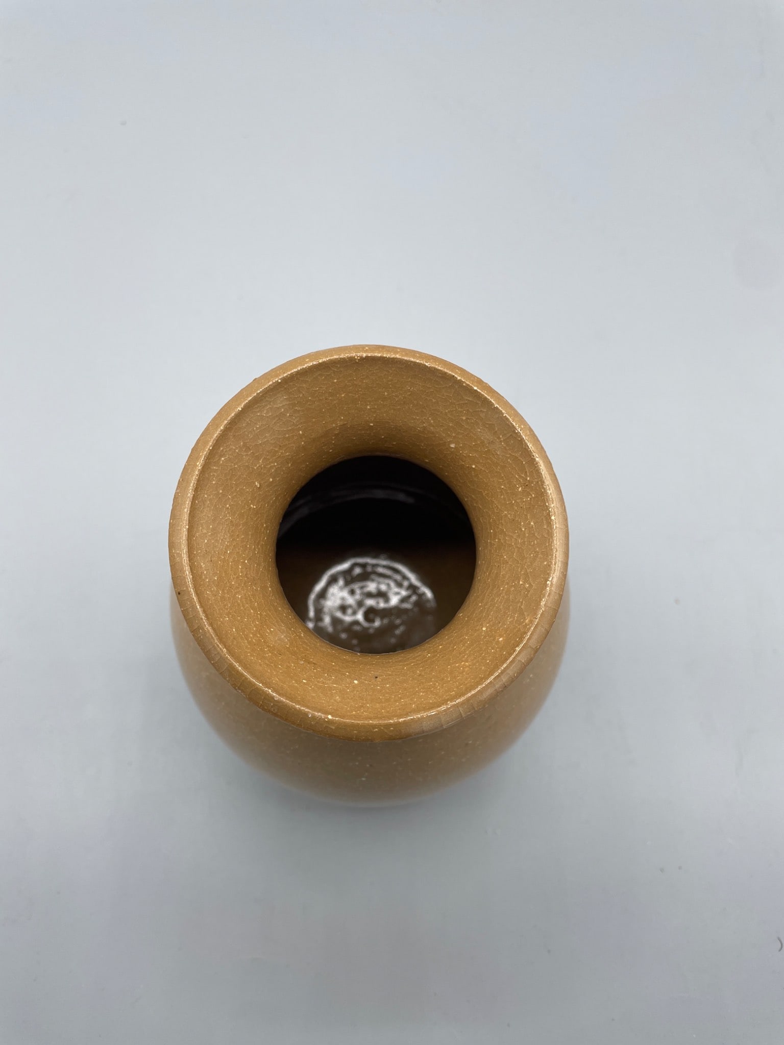 Brown Ceramic Vessel With Flared Rim and Rounded Body - 3