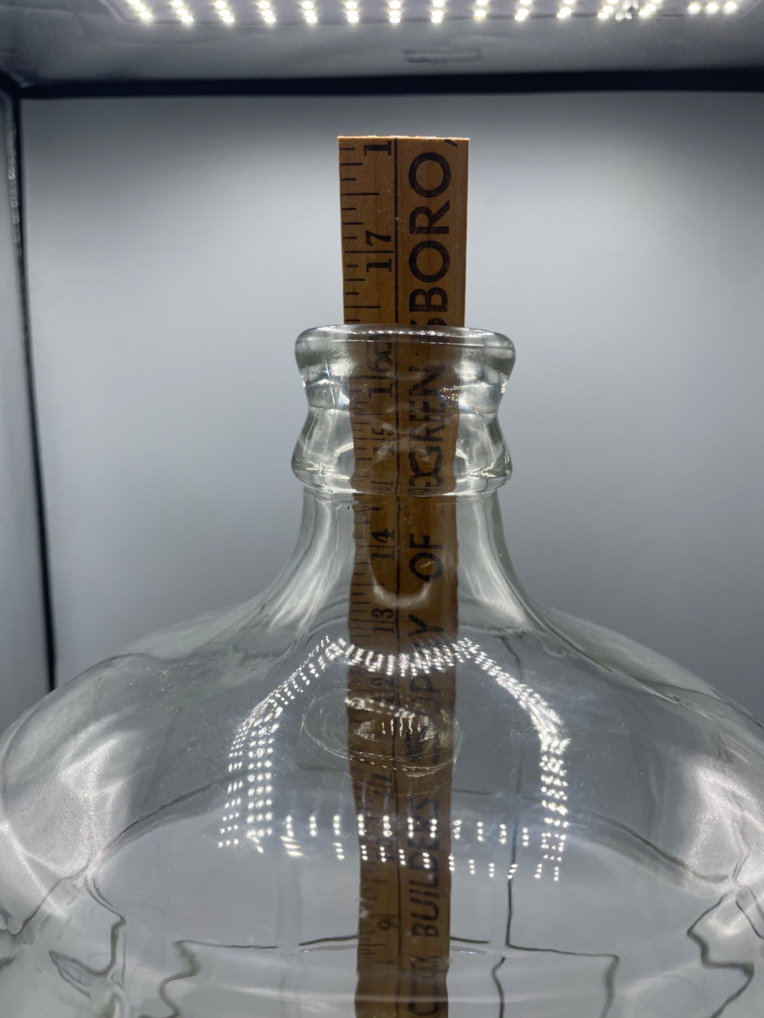 Clear Glass Carboy with Embossed Grid Design - 5