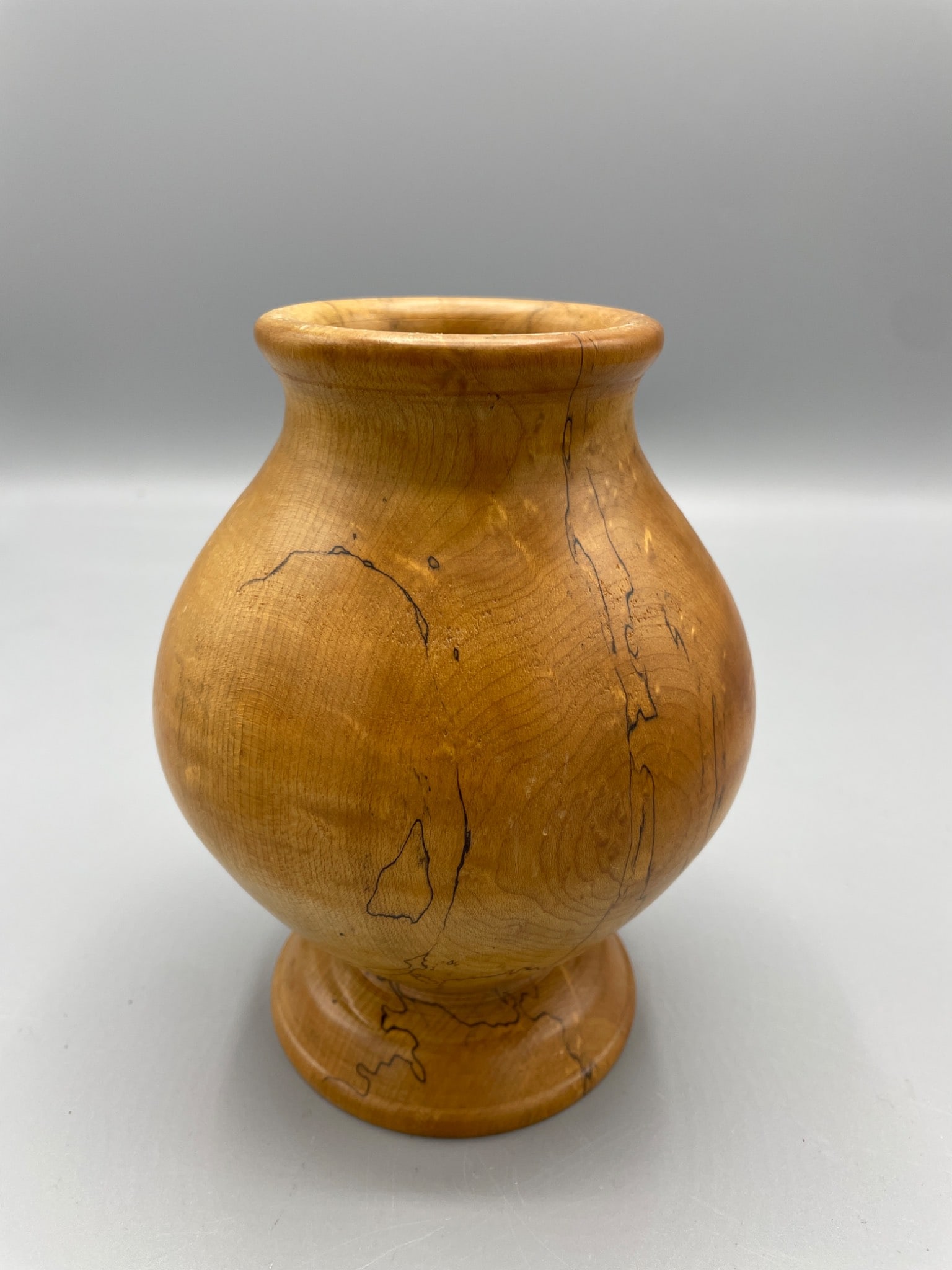 Small Turned Wood Vase Made from B. Maple, Signed and Dated 6/96 (1 of 7)