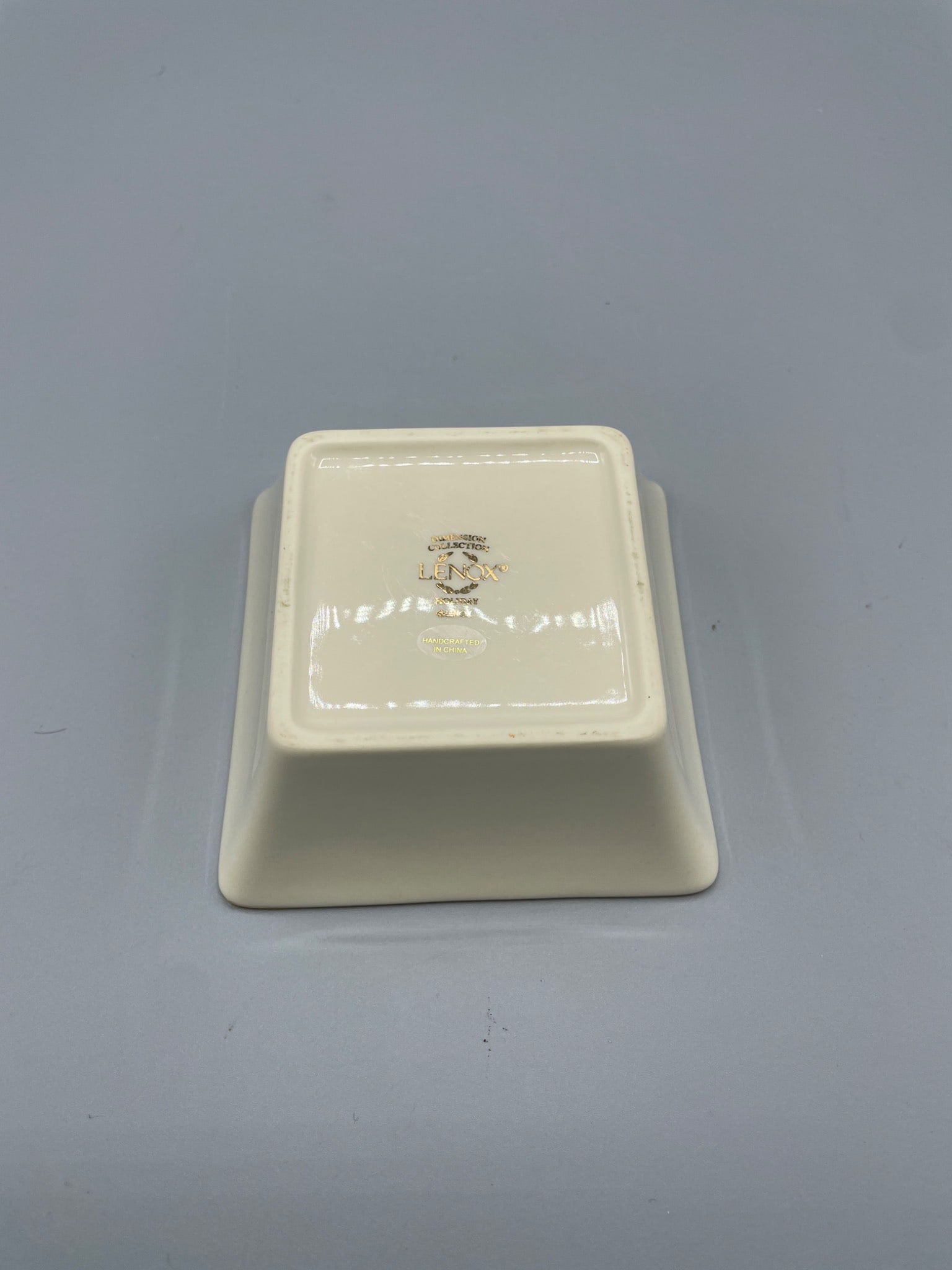 Lenox Dimension Collection Holiday Square Bowl With Gold Trim - 3