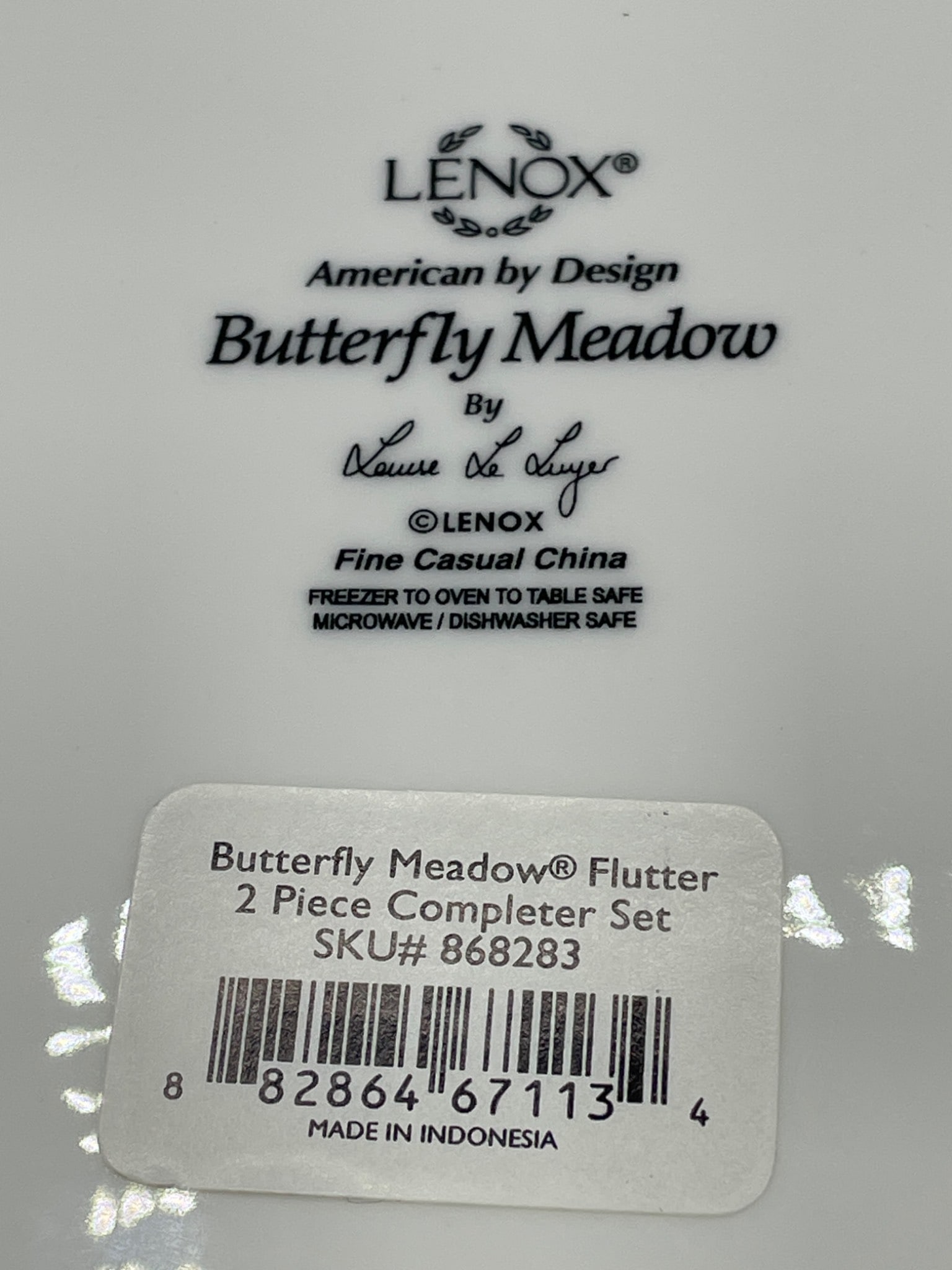 Lenox Butterfly Meadow Flutter Completer Set, 2 Piece, Fine Casual China - 4