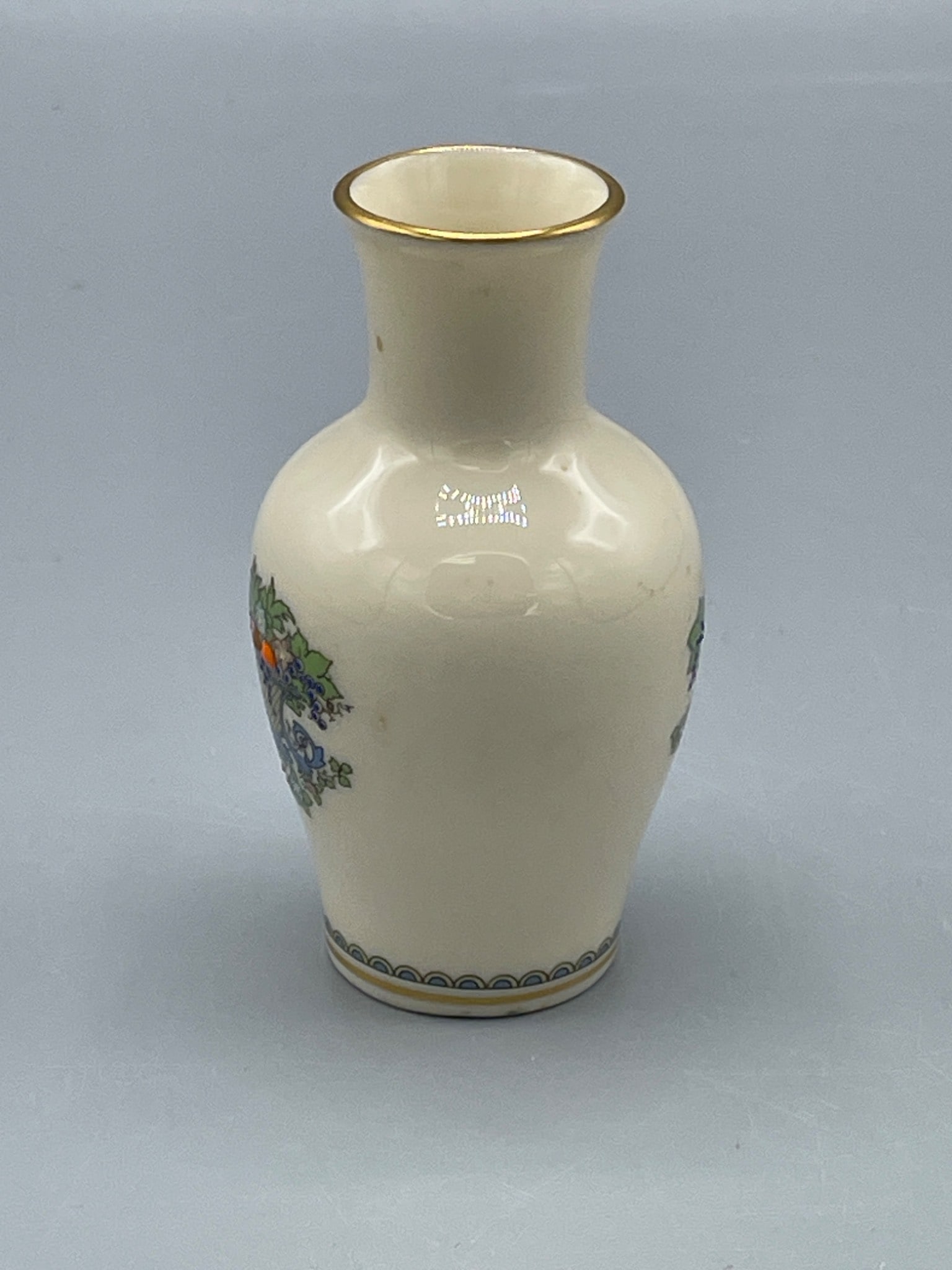 Lenox Autumn Pattern Vase with Gilded Rim, 6 Inches, Made in USA - 2