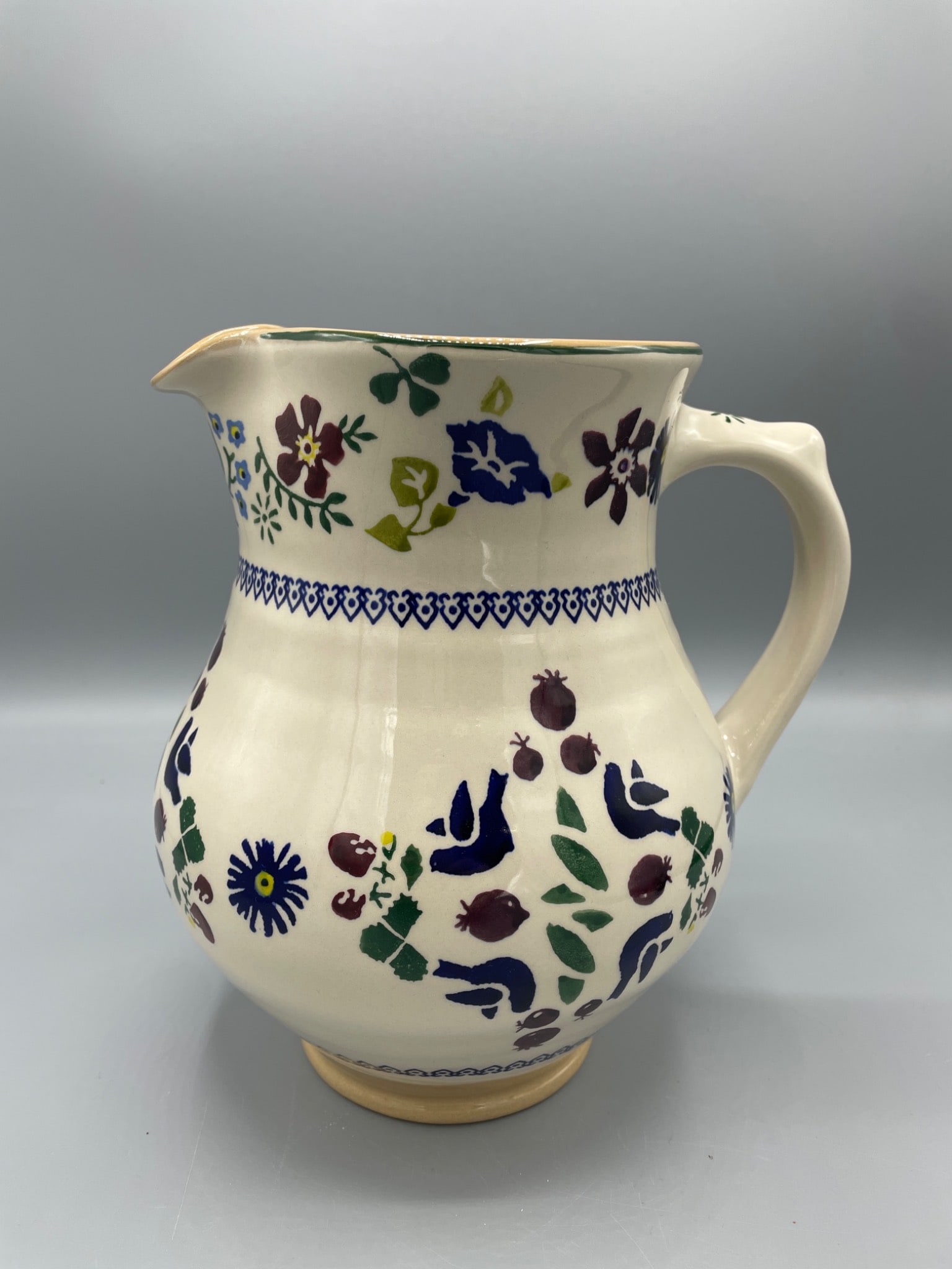 Nicholas Mosse Pottery Irish Handcrafted Jug with Floral Design - 2