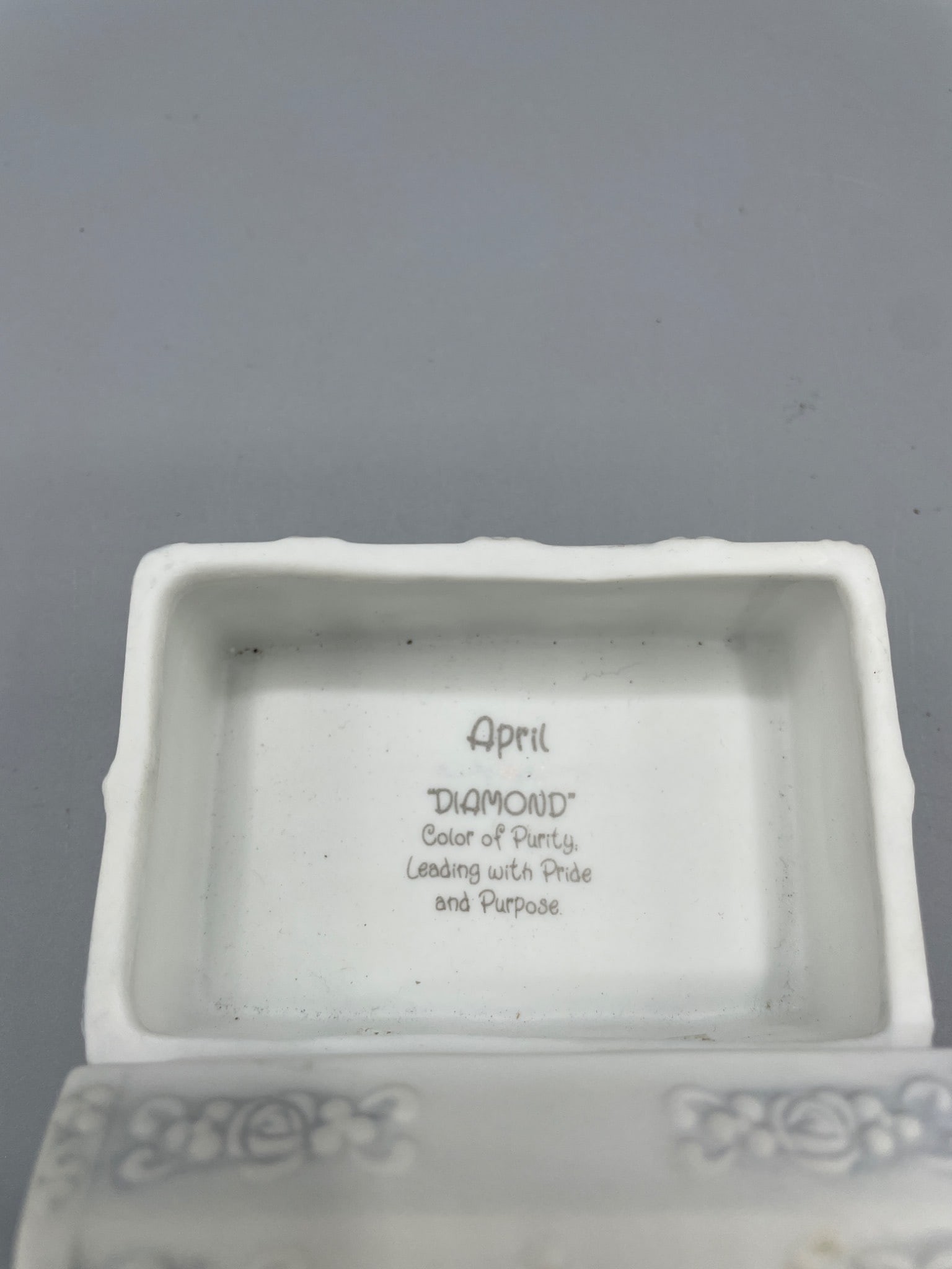 Enesco Precious Moments April Birthstone Trinket Box, 1995 - 4