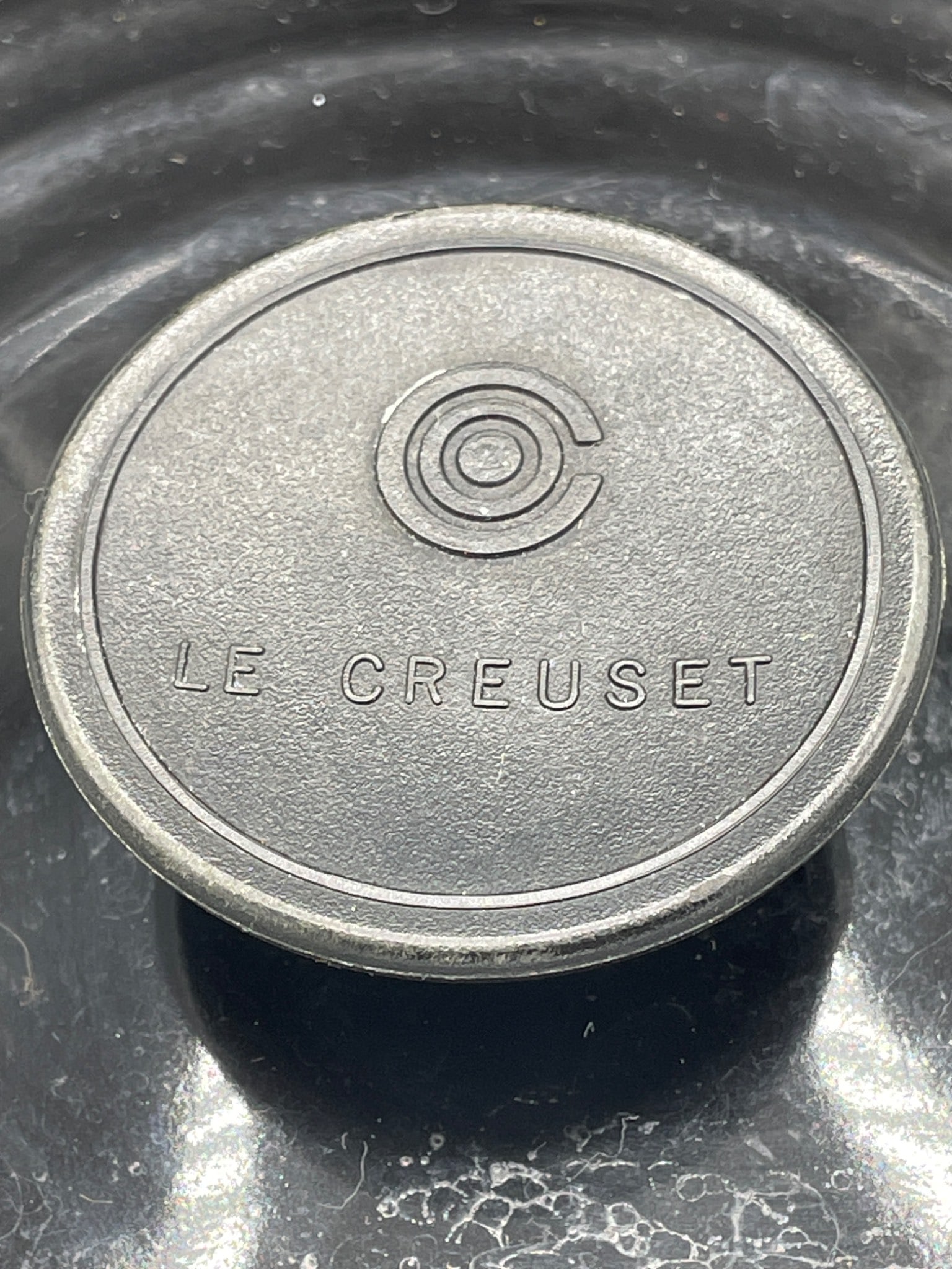 Le Creuset Enamel-on-Steel Stockpot with Lid, Black, Approx. 8-Inch Height - 5