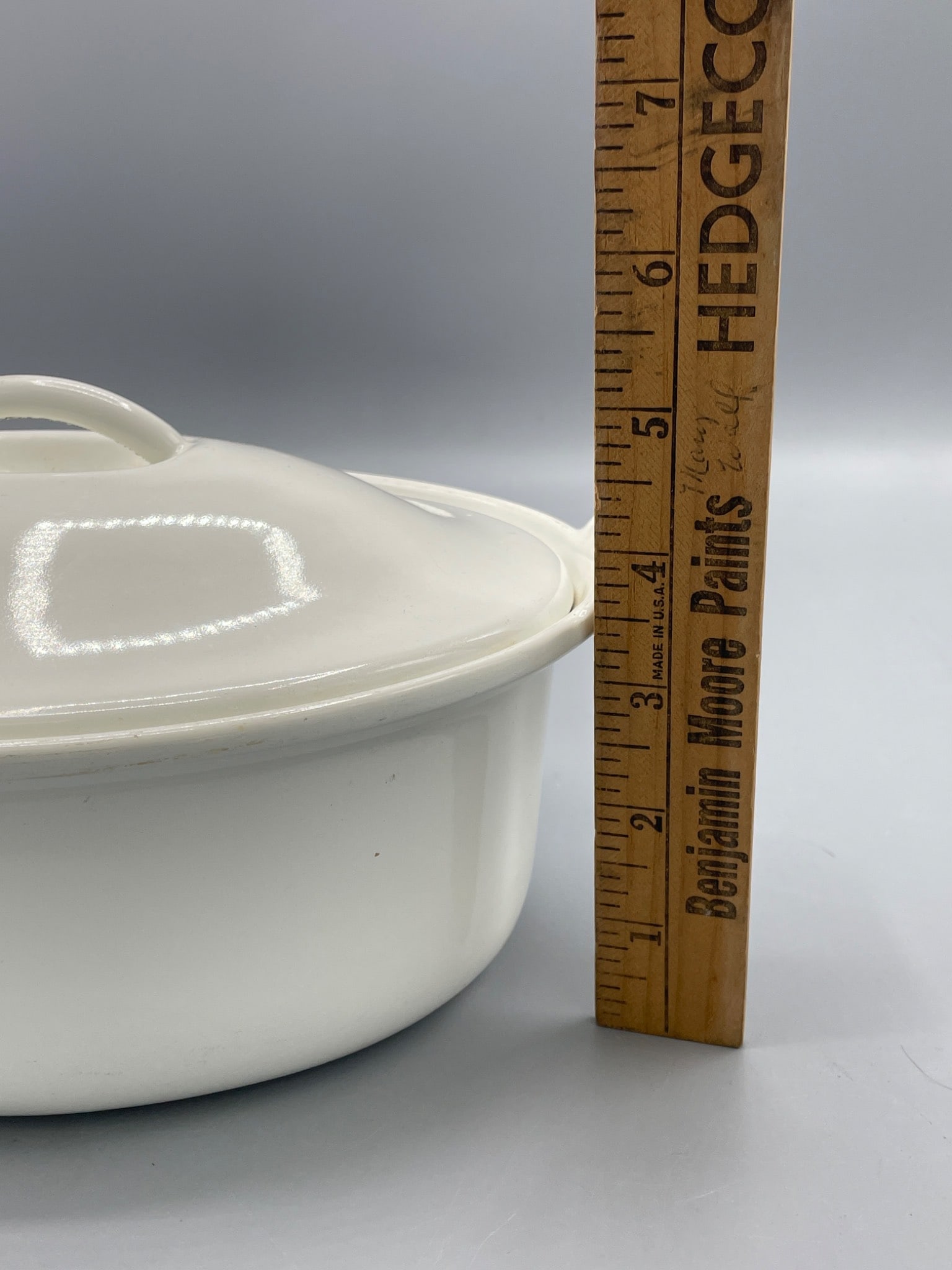 White Ceramic Covered Casserole Dish with Handles, Approx. 3-Quart Capacity - 5