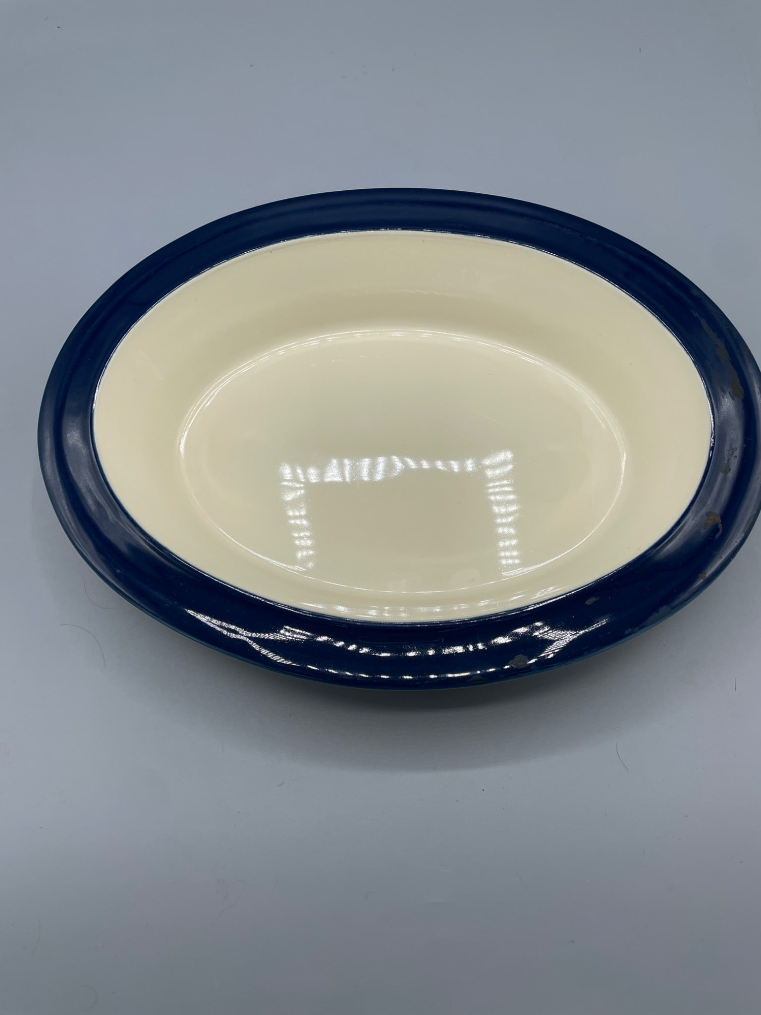Le Creuset 10 Inch Oval Stoneware Dish in Blue - 2