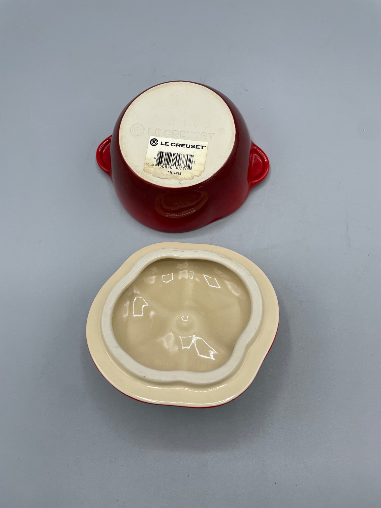 Le Creuset Tomato-Shaped Casserole Dish, Red, Model 0105 - 4