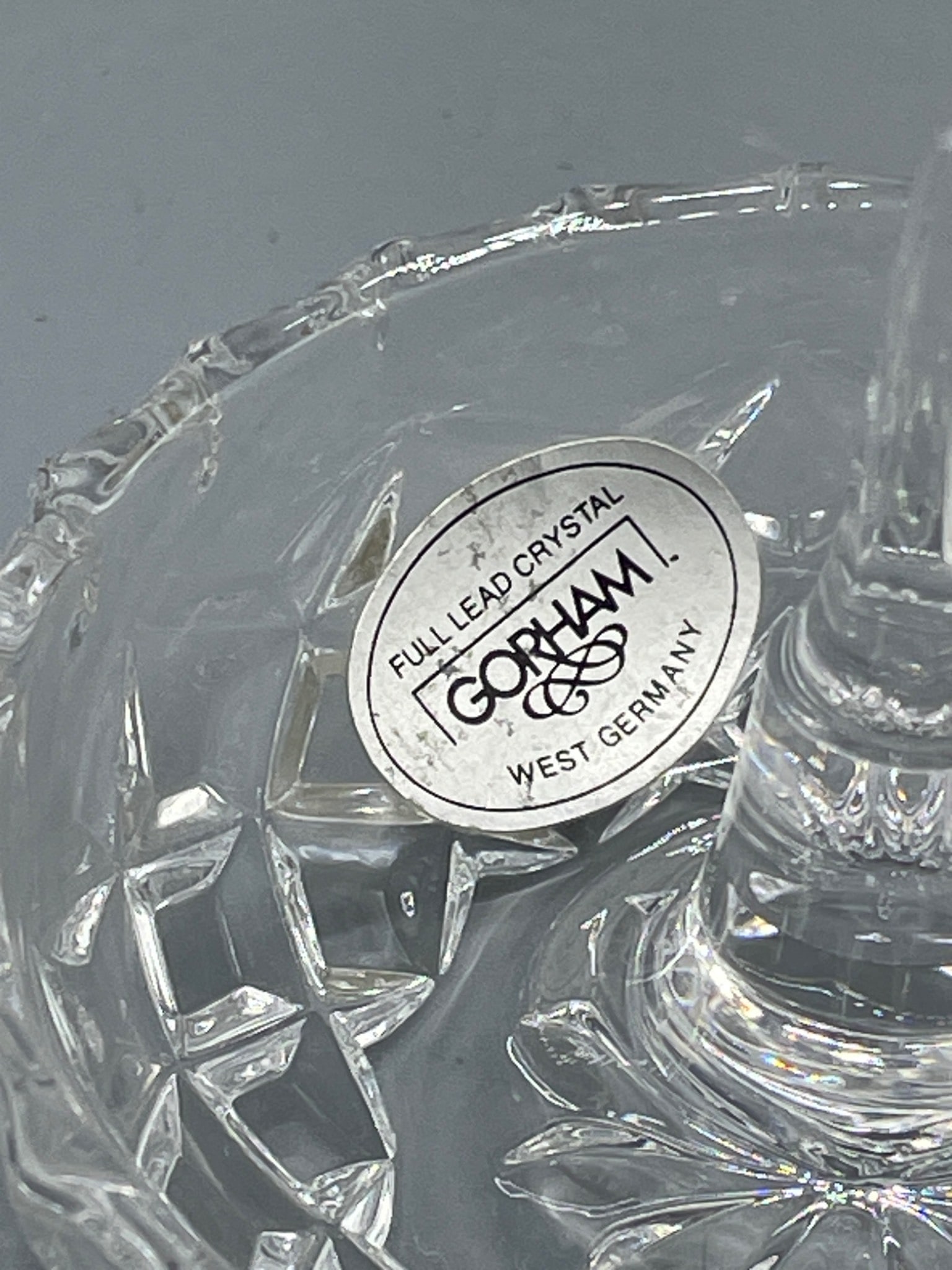 Gorham Full Lead Crystal Ring Holder, Made in West Germany - 4