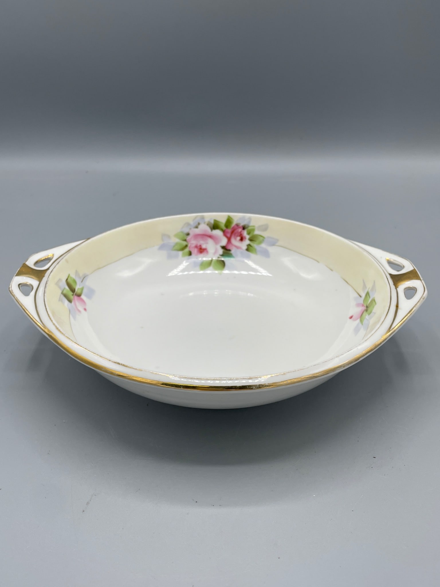 Noritake Hand Painted Bowl with Floral Design and Gold Accents - 2