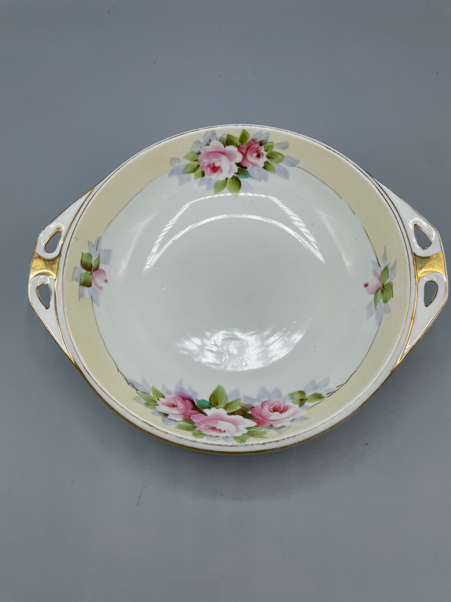 Noritake Hand Painted Bowl with Floral Design and Gold Accents - 3