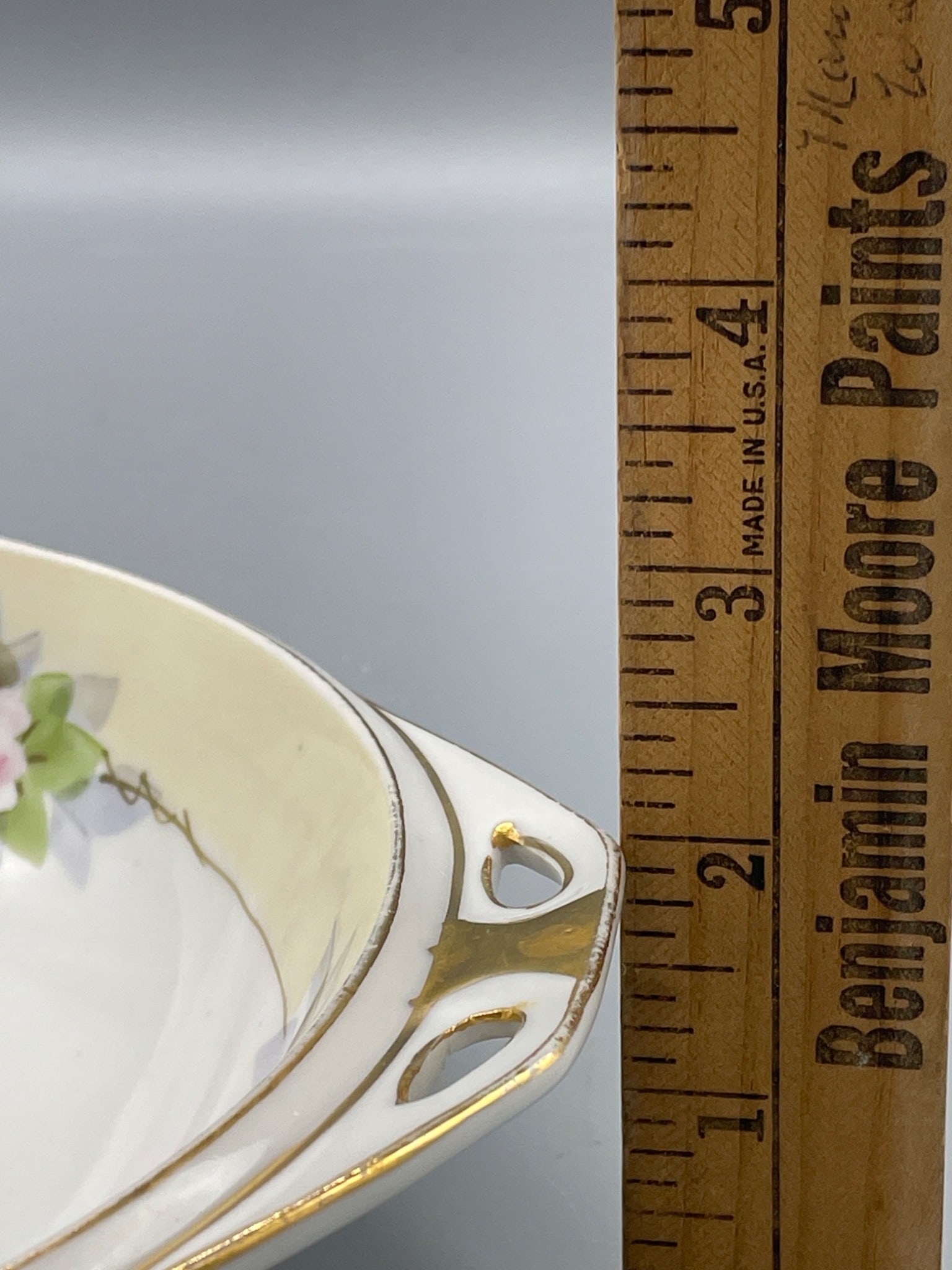 Noritake Hand Painted Bowl with Floral Design and Gold Accents - 6