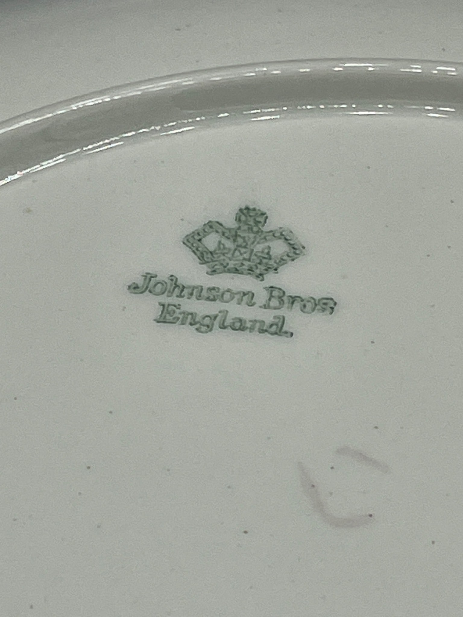 Johnson Bros. England Floral Serving Plate With Gold Trim - 5