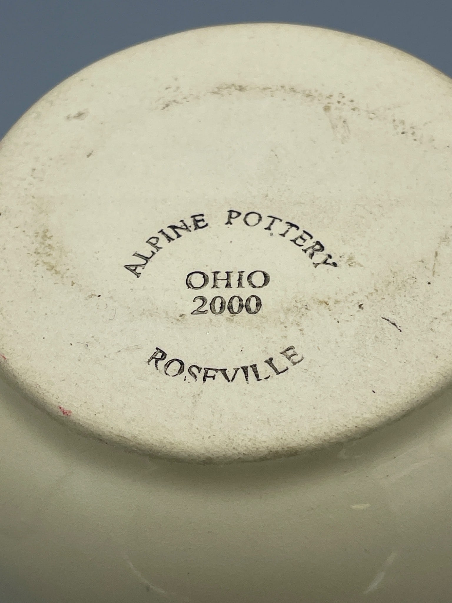 Alpine Pottery Ceramic Pitcher, Roseville, Ohio, Year 2000 - 5