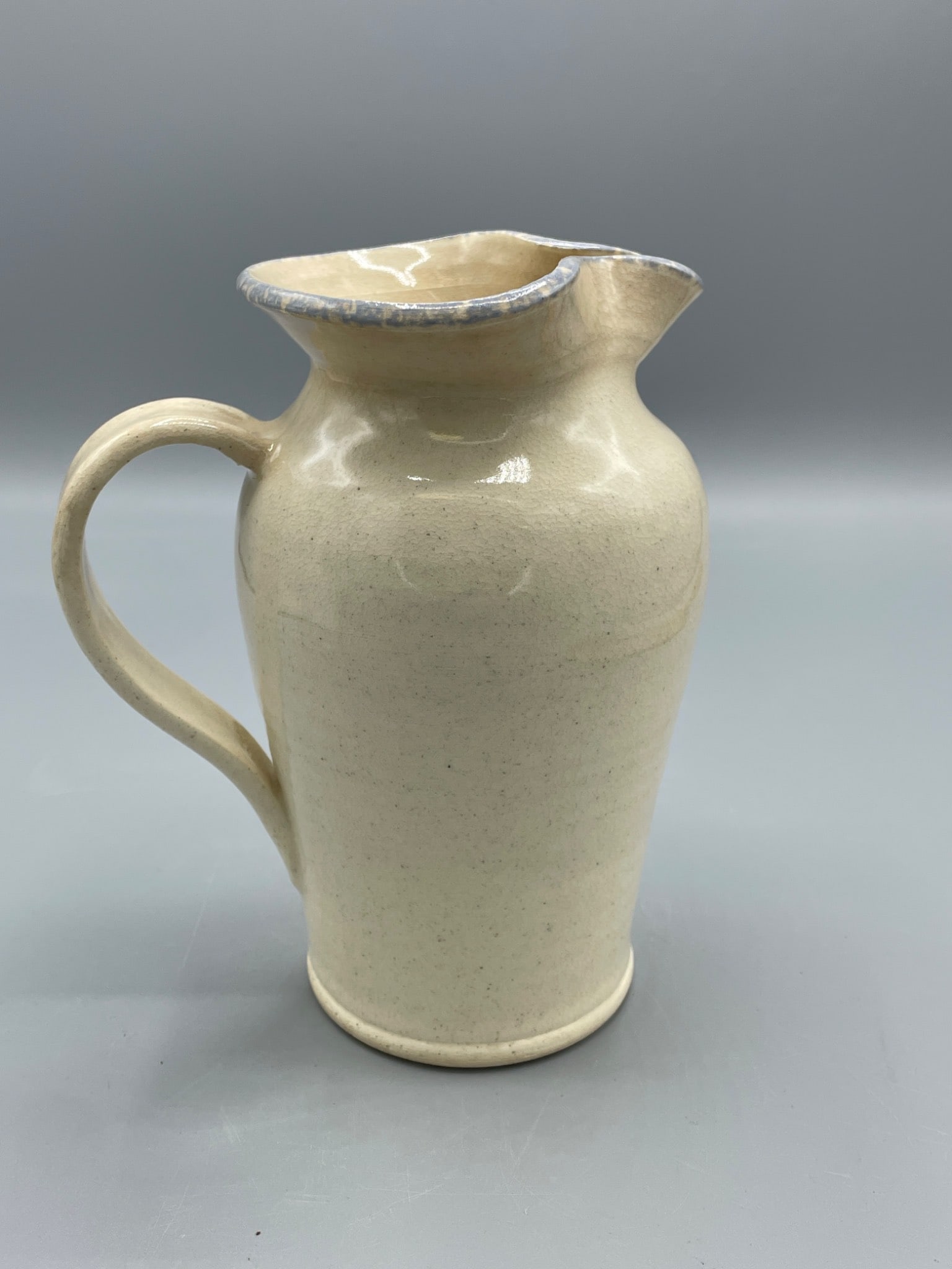 Three Rivers Pottery Ceramic Pitcher, Floral Design, 1989 - 2