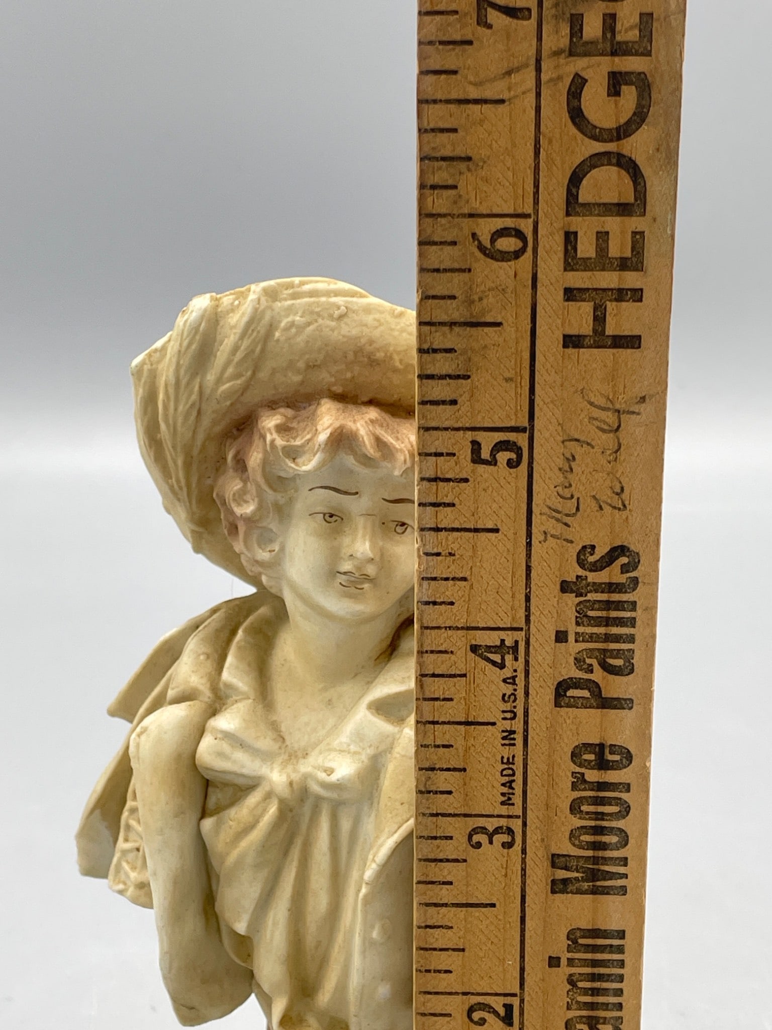 Porcelain Figurine of a Person Wearing Hat and Jacket on a Pedestal Base - 5