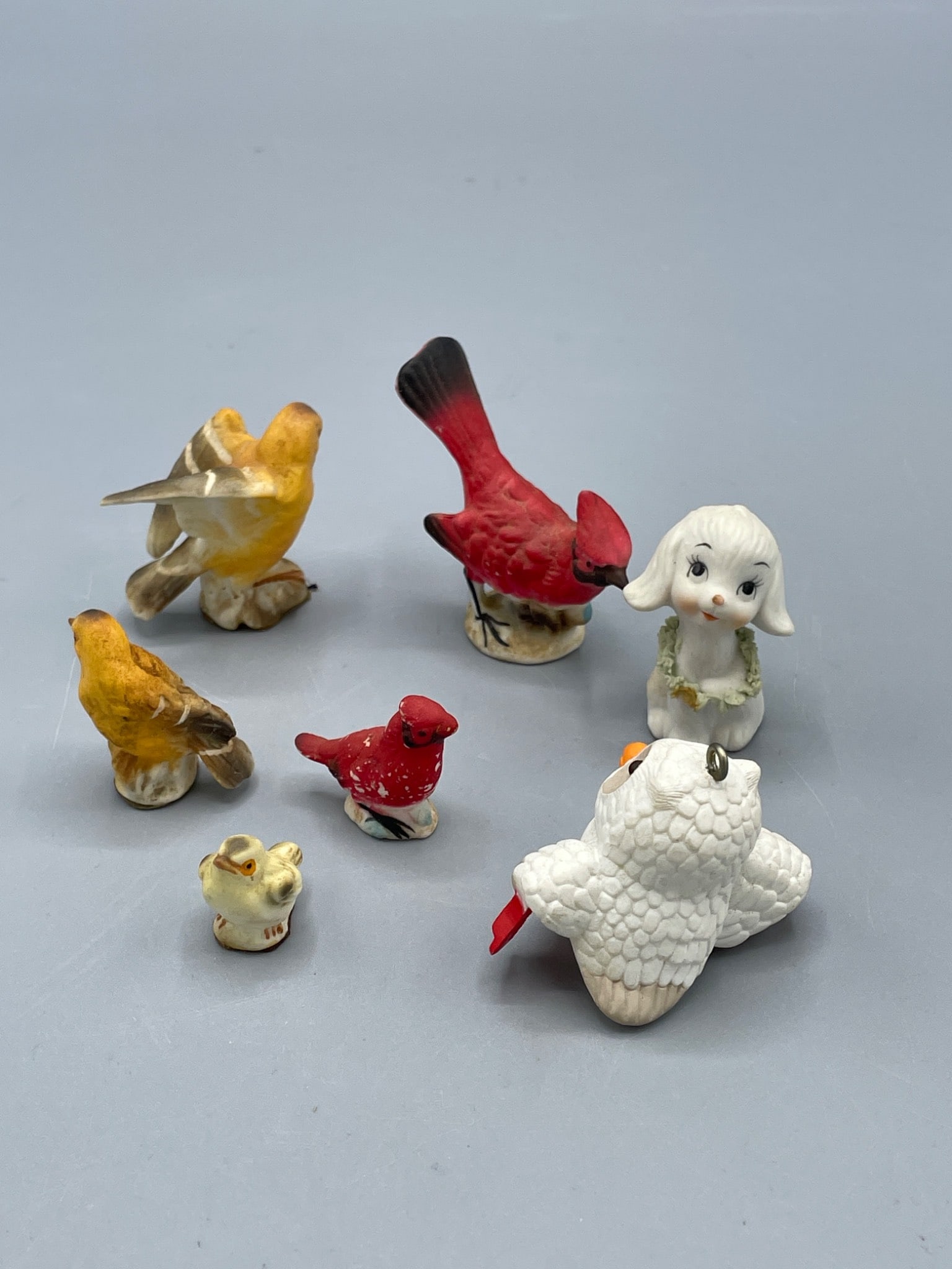 Ceramic Figurines Including Birds and Dog - 3