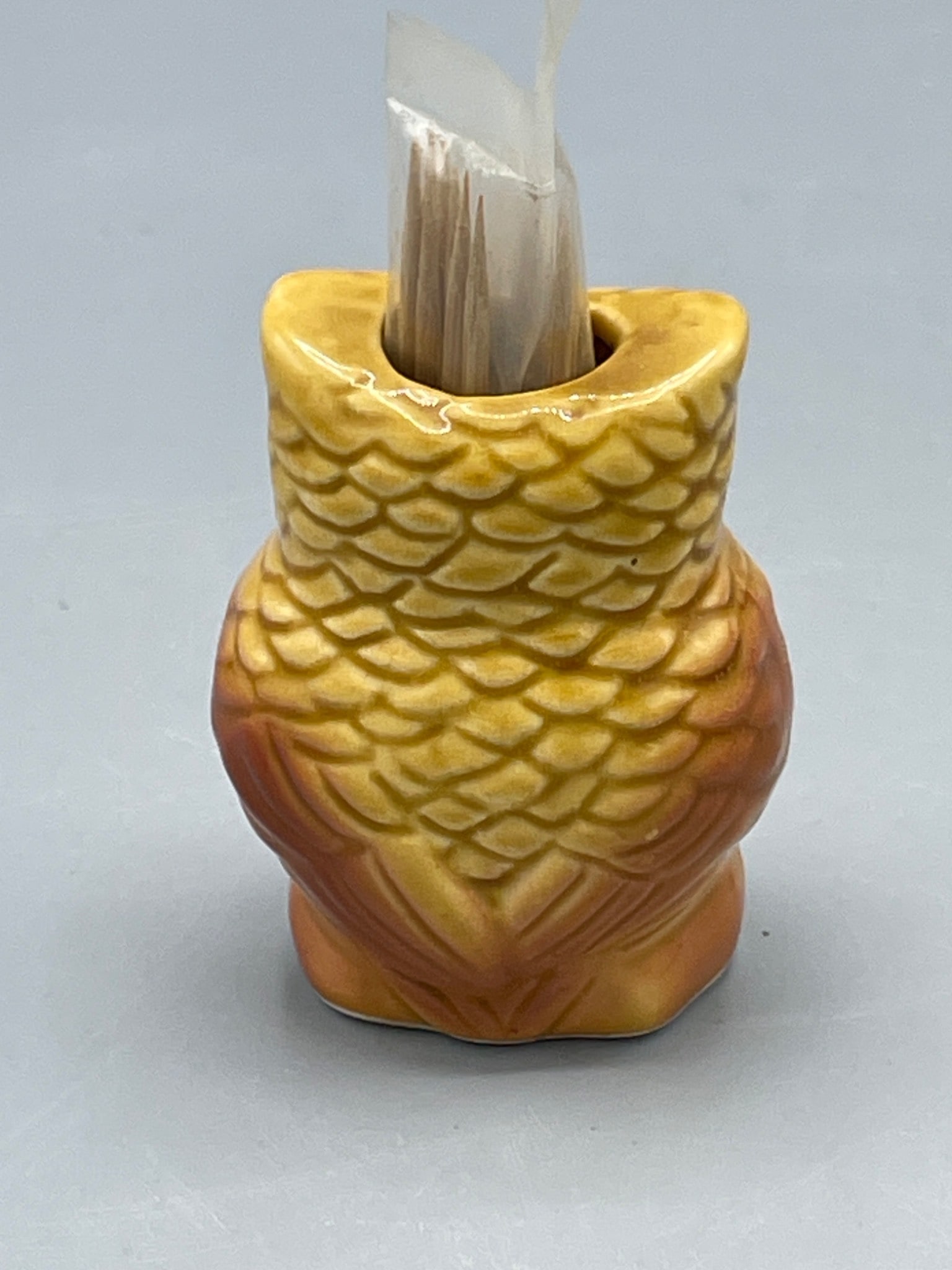 Ceramic Owl Toothpick Holder Featuring Virginia State Landmarks - 2