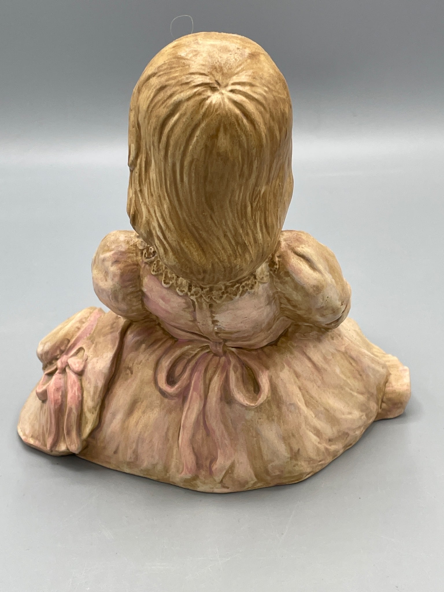 Sculpted Ceramic Figurine of Girl Reading a Book - 3