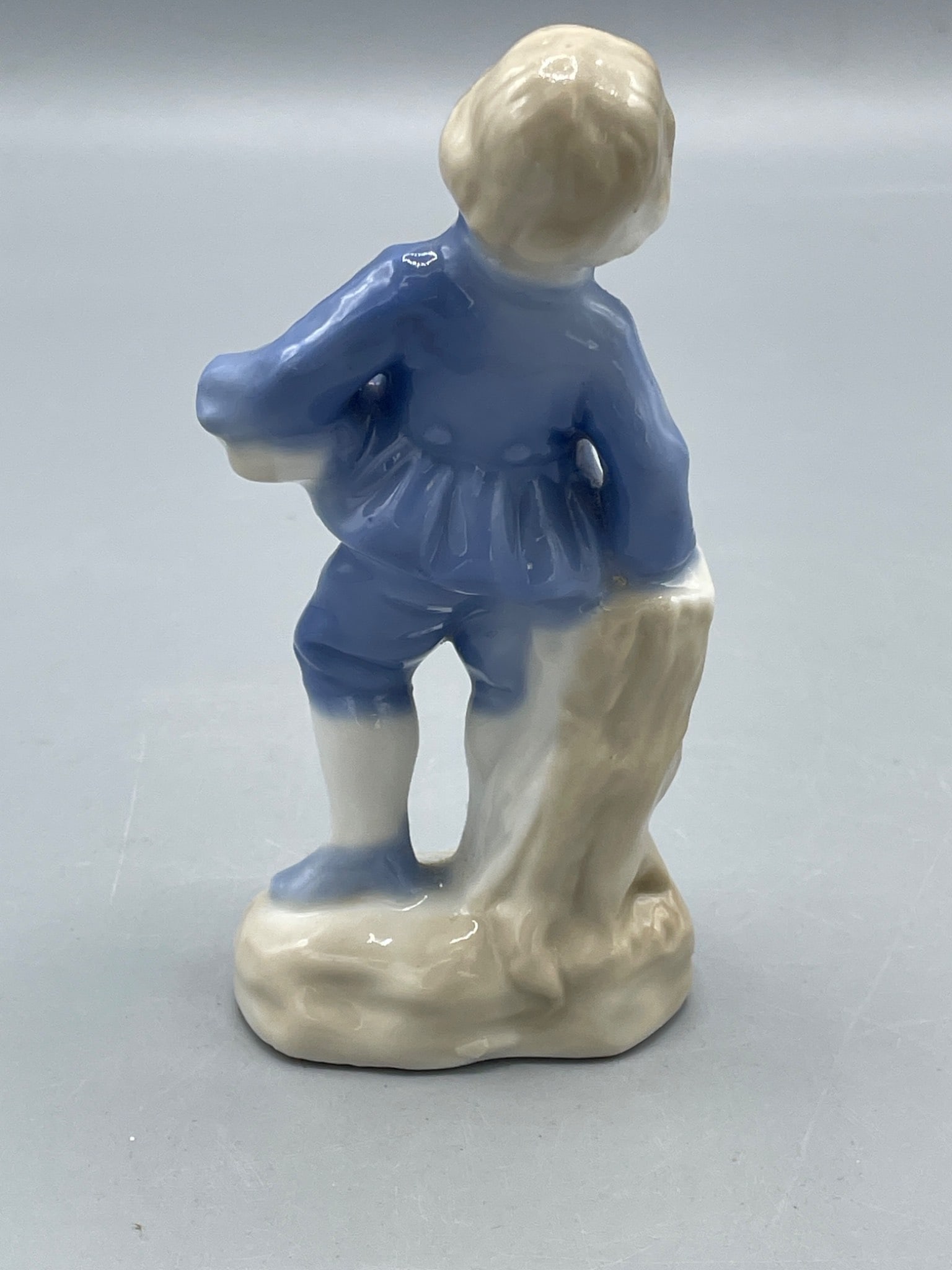 Porcelain Figurine of a Boy with 'FOREIGN' Marking, Approx. 5 Inches - 2