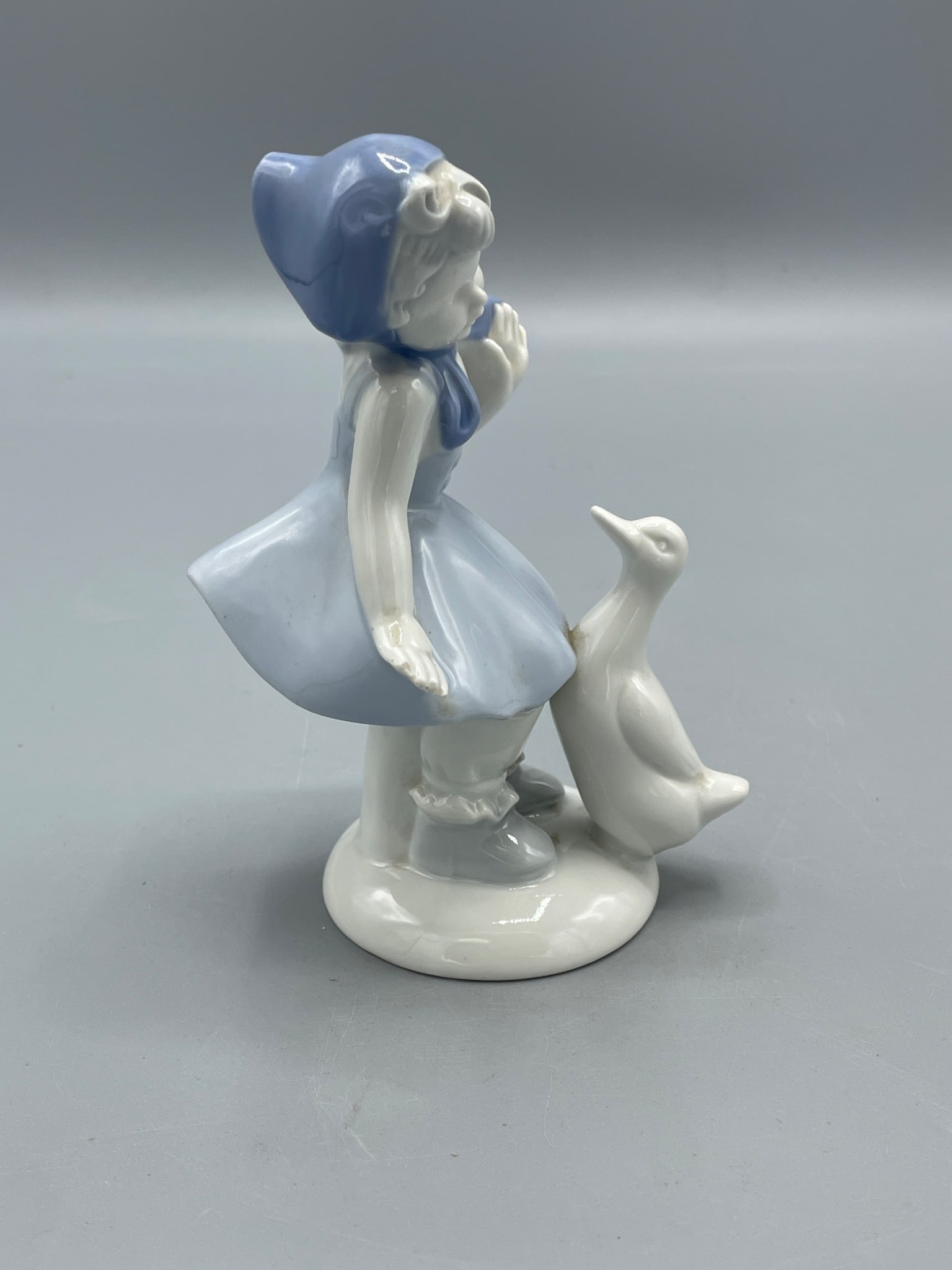 Porcelain Figurine of Girl with Goose, Model G710B, Made in Western Germany - 2