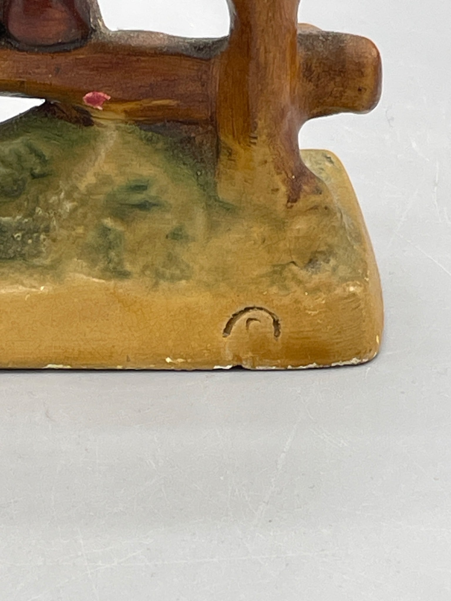 Hummel Hand-Painted Figurine Depicting Boy Sitting on Fence - 3