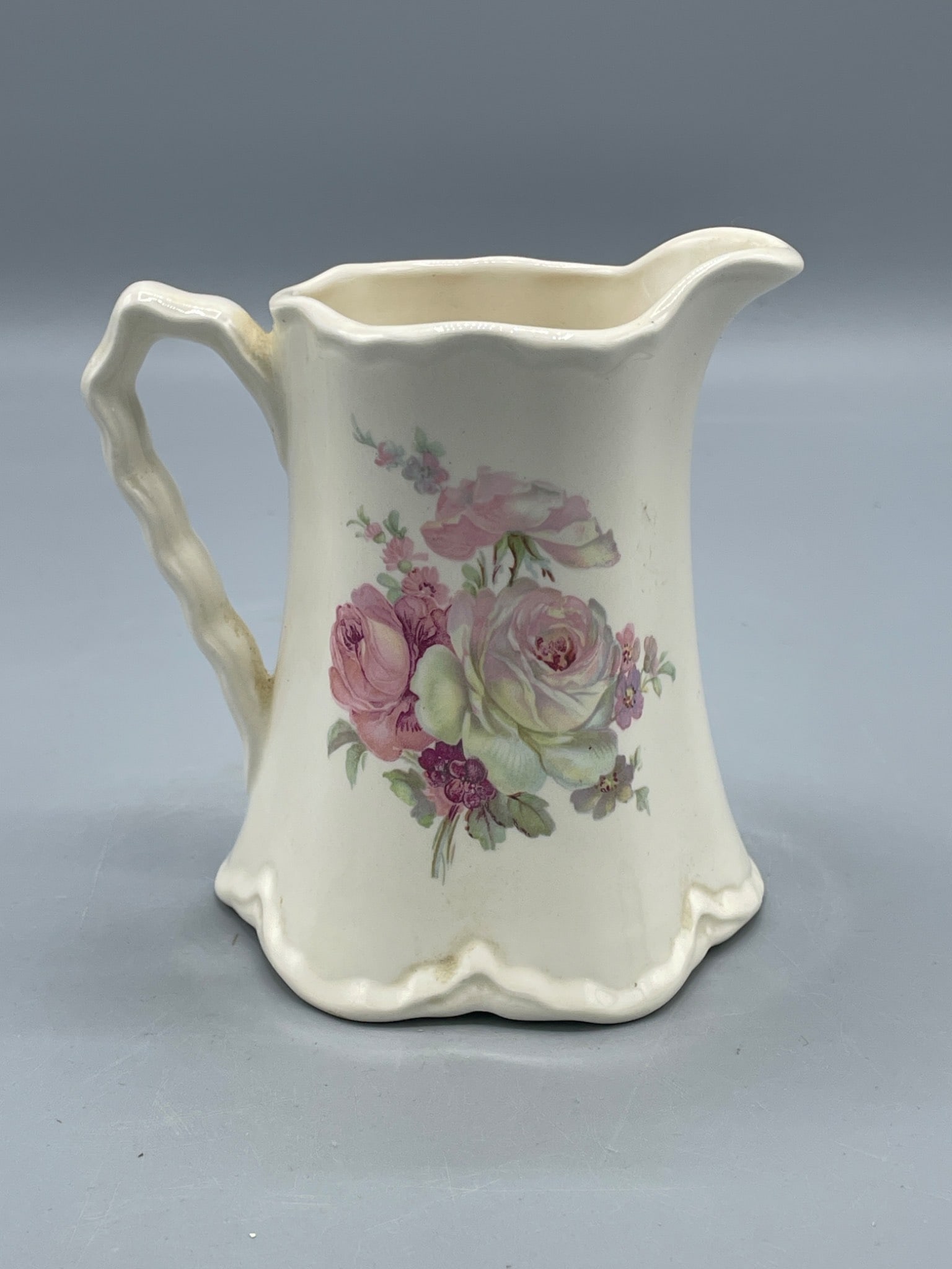 Colonial Mold USA Creamer Model 305 with Floral Design, 1937 - 2