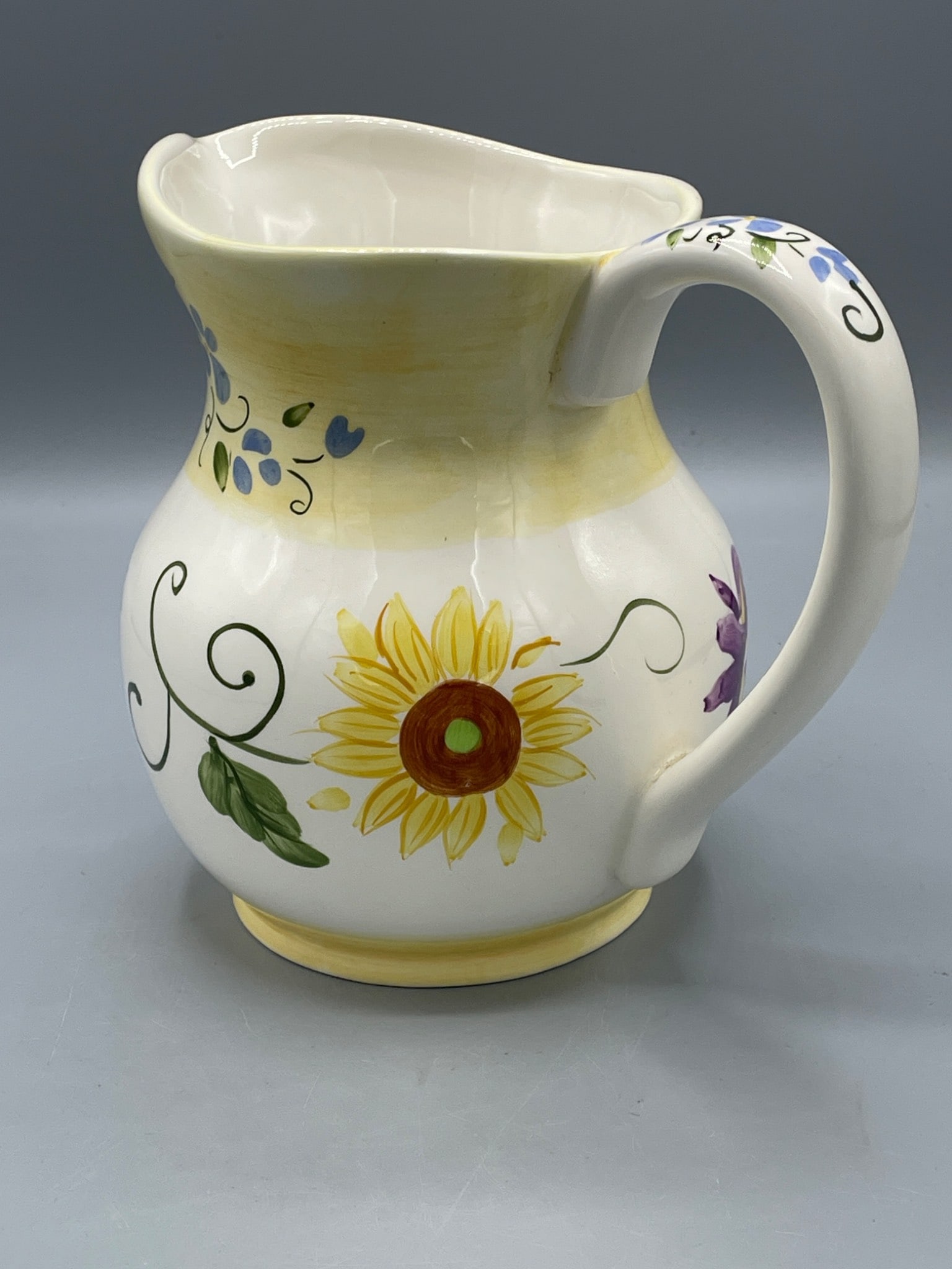 FTD 'A Gift From' Ceramic Pitcher with Floral Design - Made in China - 2