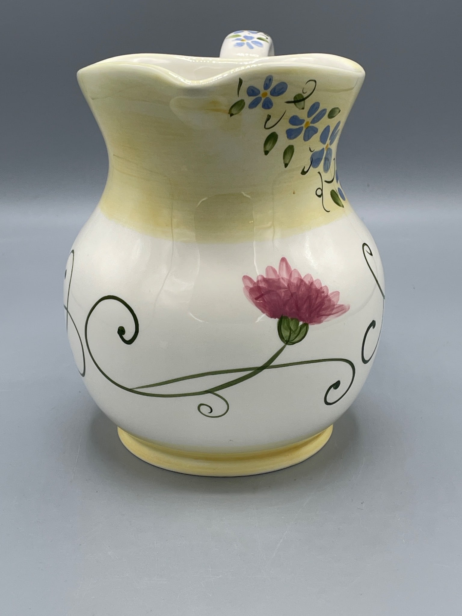 FTD 'A Gift From' Ceramic Pitcher with Floral Design - Made in China - 3