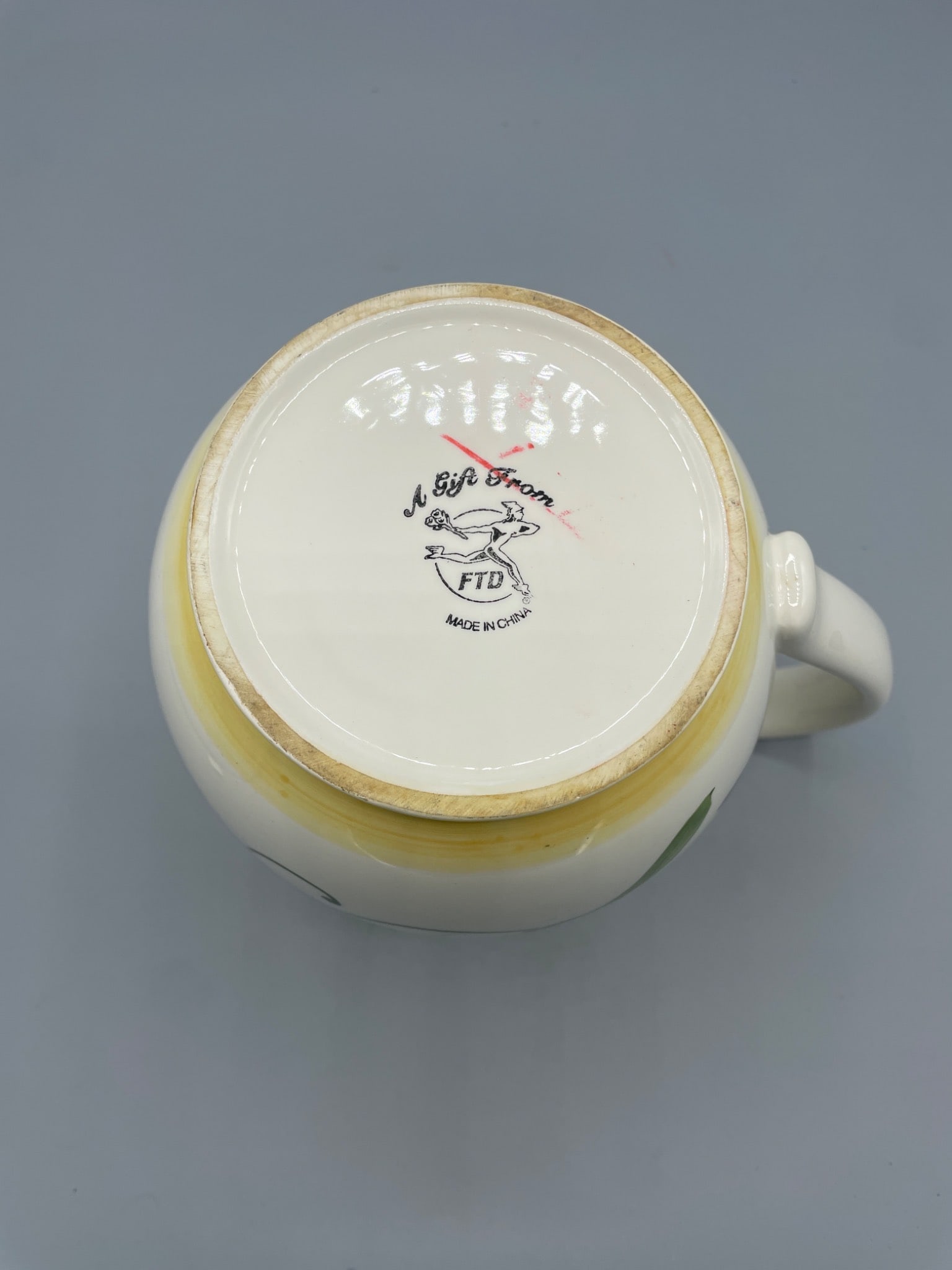 FTD 'A Gift From' Ceramic Pitcher with Floral Design - Made in China - 5