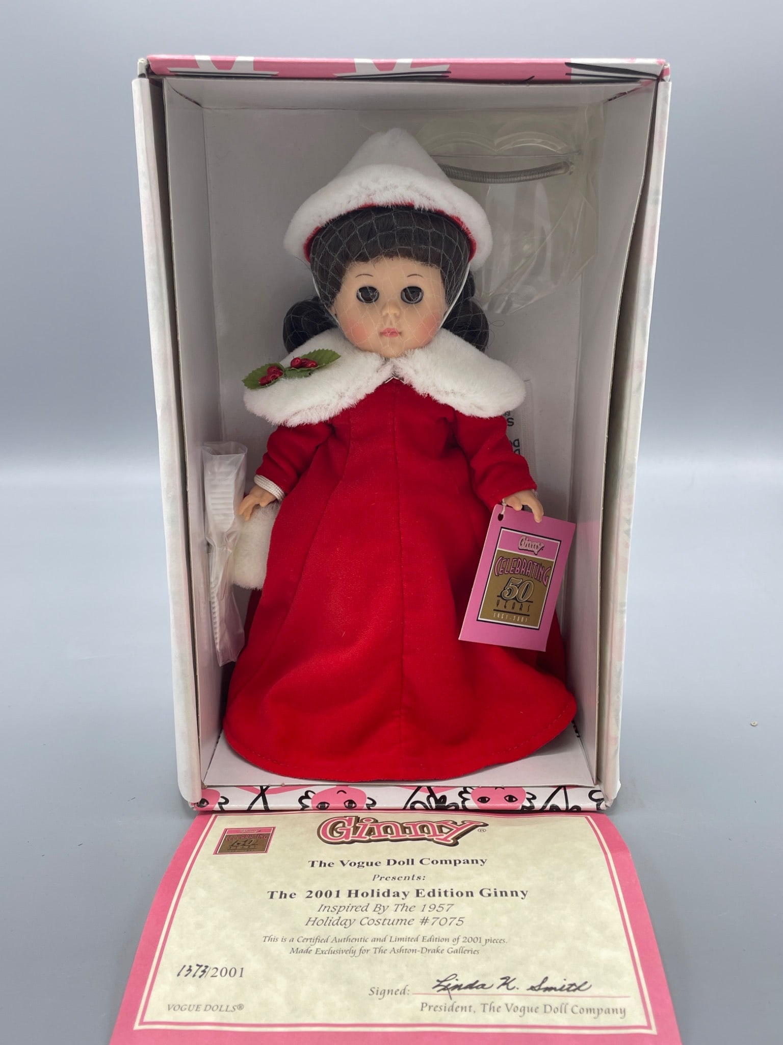 Ginny 2001 Holiday Edition Doll by The Vogue Doll Company, Model #7075 (1 of 6)
