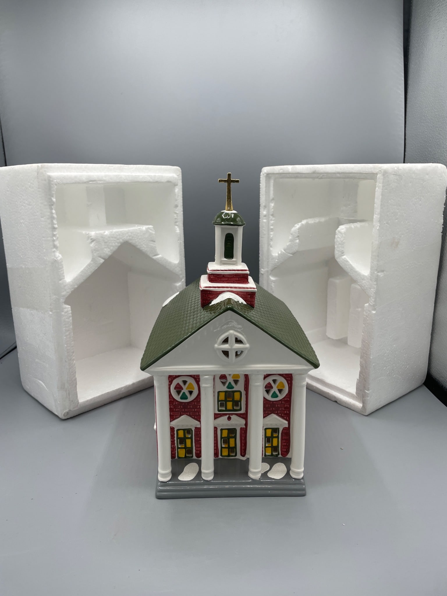 Ceramic Illuminated Church Decor with Original Packaging (1 of 6)