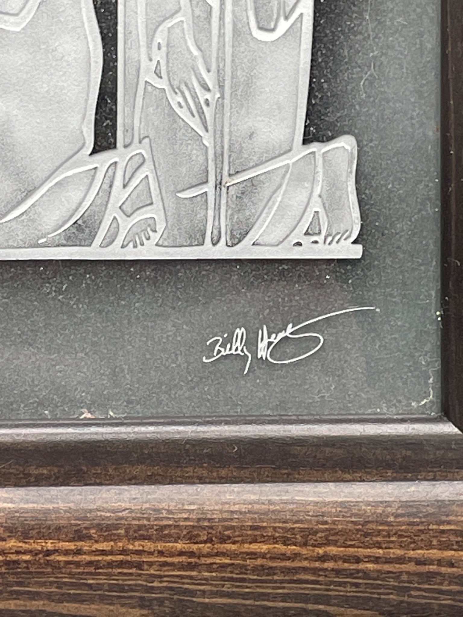 Hand-Carved Glass Nativity Scene by Billy Healy with Artist's Autograph - 3