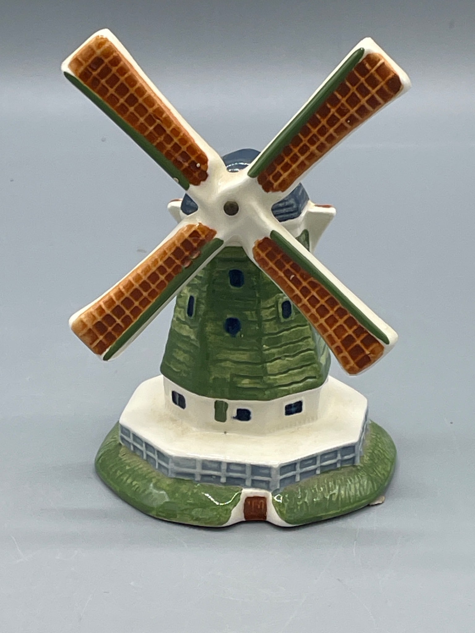 Royal Copenhagen 'Poly Delft' Ceramic Windmill, Model 1175O - 2