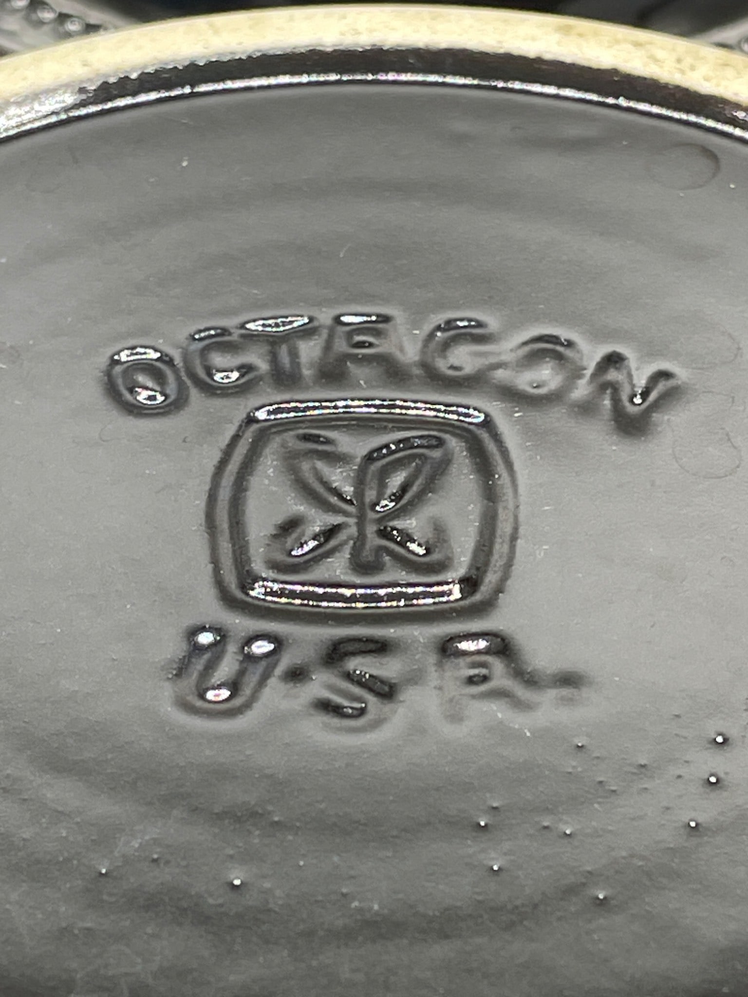 Two Octagon USA Ceramic Bowls With Amber Glaze - 4
