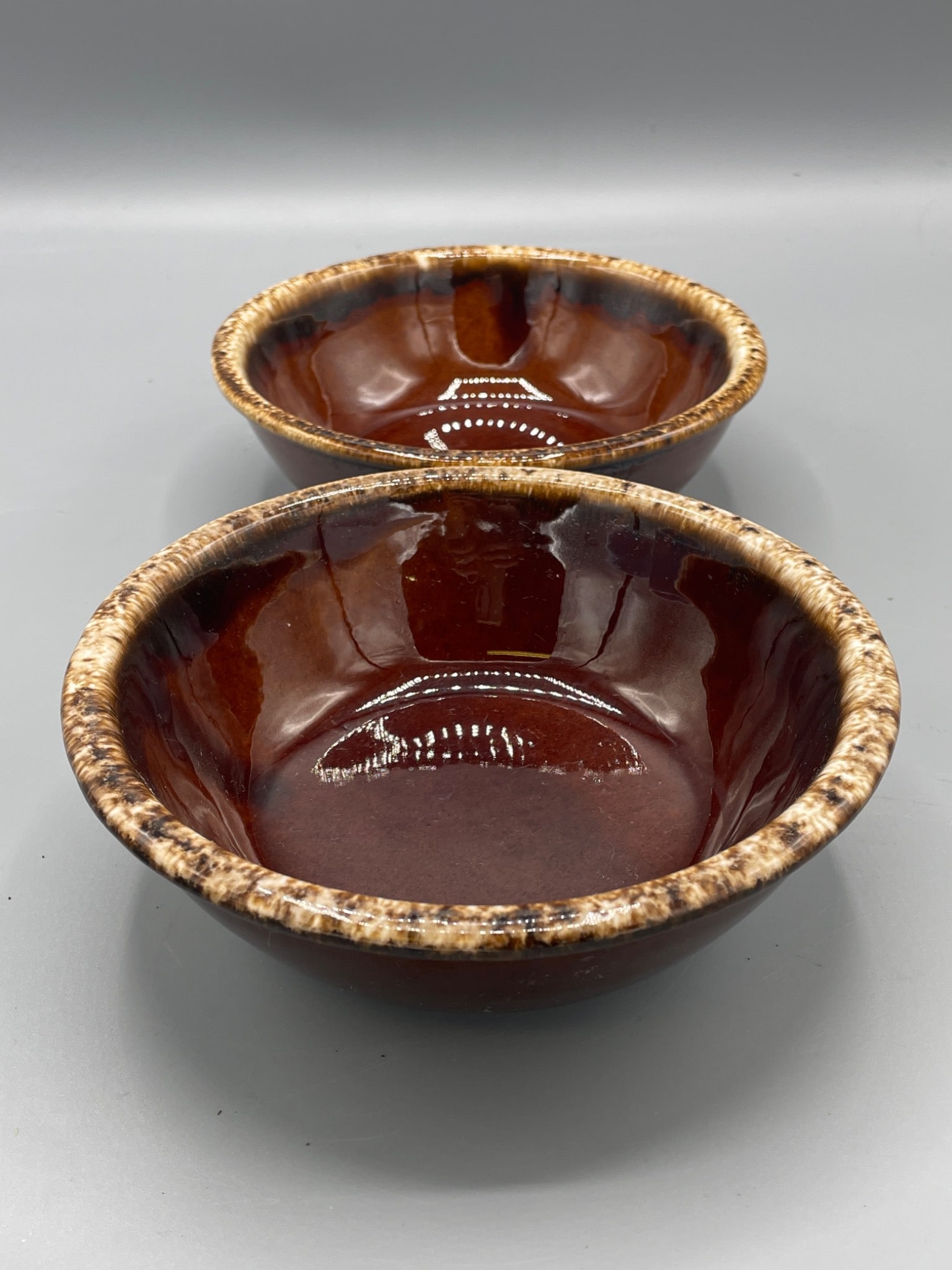 Hull Oven-Proof USA Ceramic Bowls with Brown Glaze (1 of 5)
