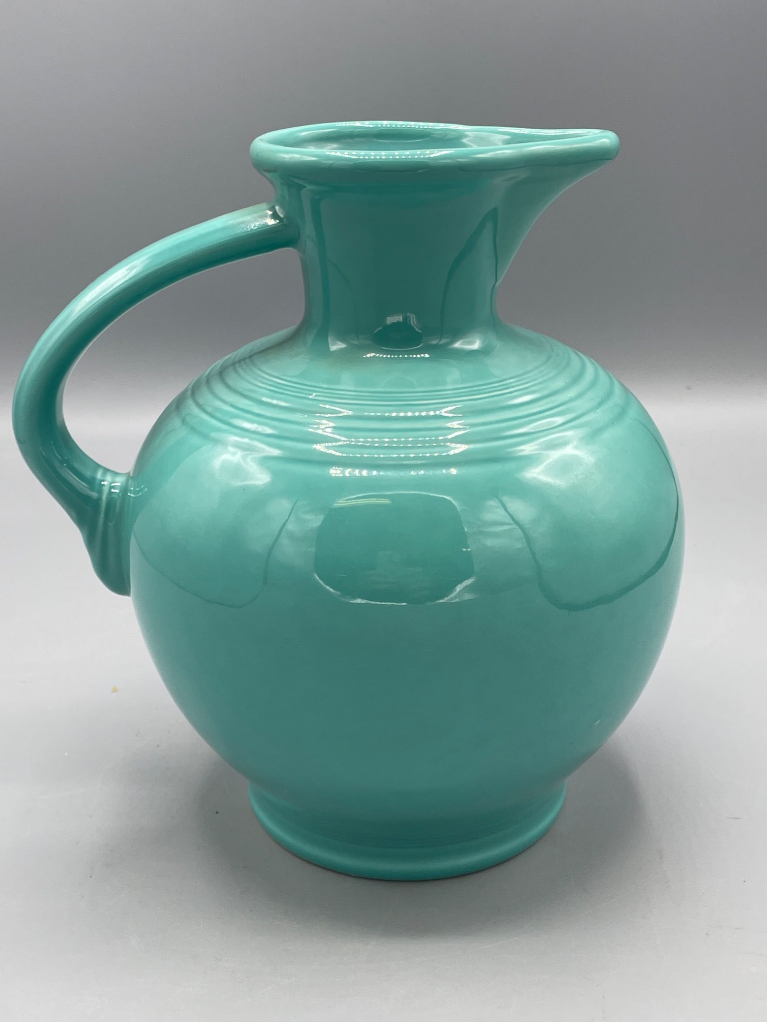 HLC Fiesta USA Ceramic Disc Pitcher in Turquoise (1 of 6)