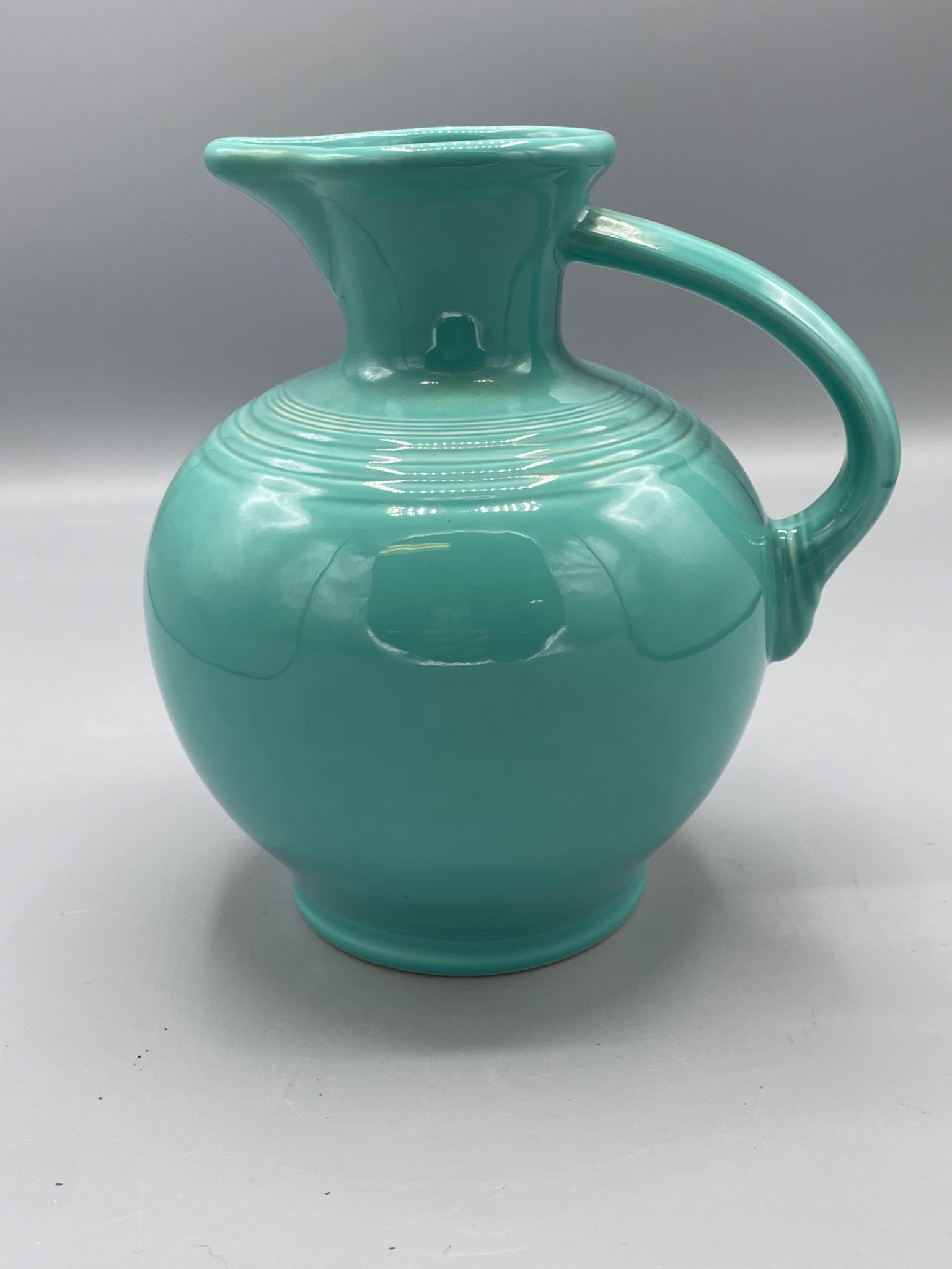 HLC Fiesta USA Ceramic Disc Pitcher in Turquoise - 2