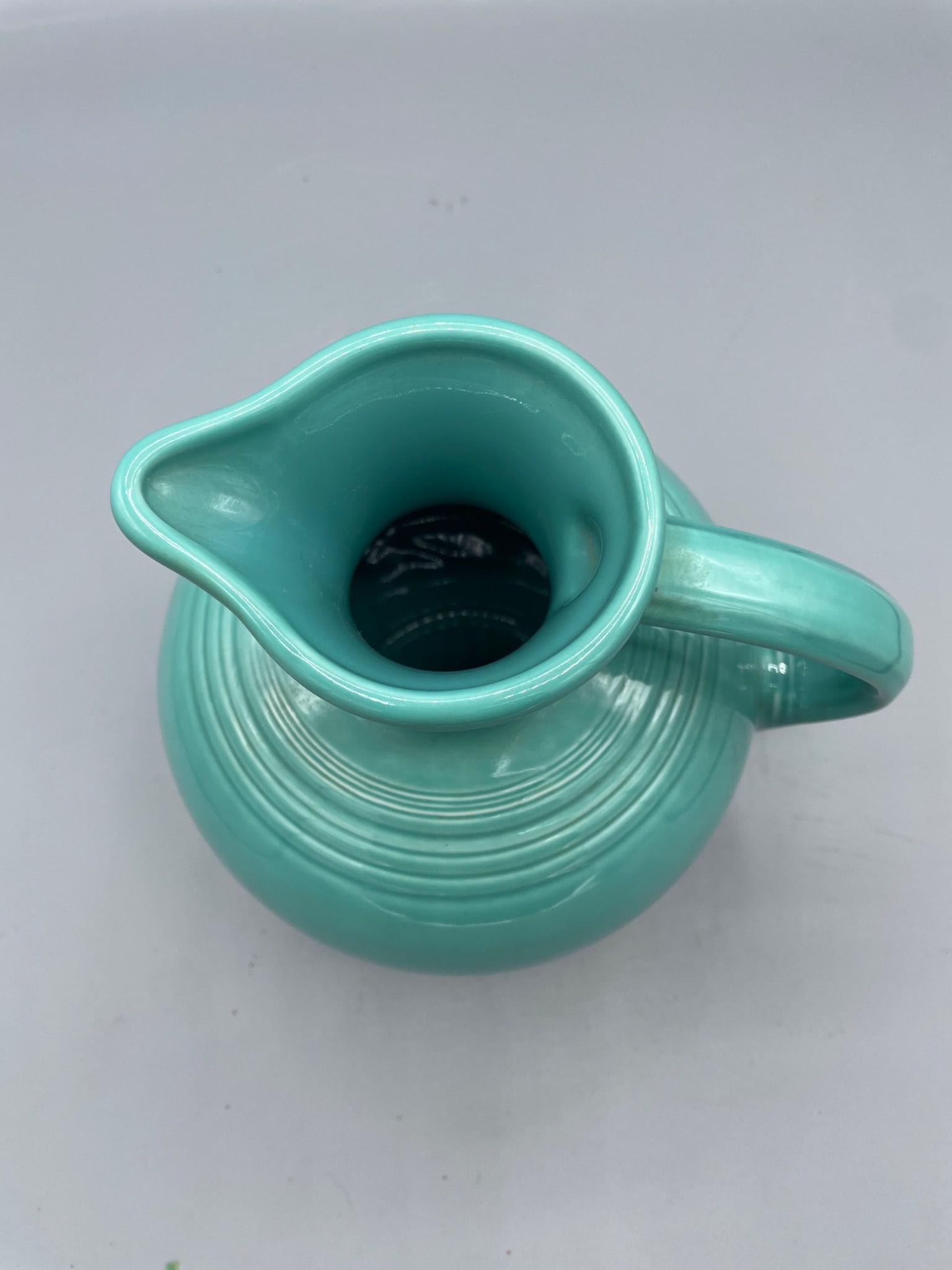 HLC Fiesta USA Ceramic Disc Pitcher in Turquoise - 3